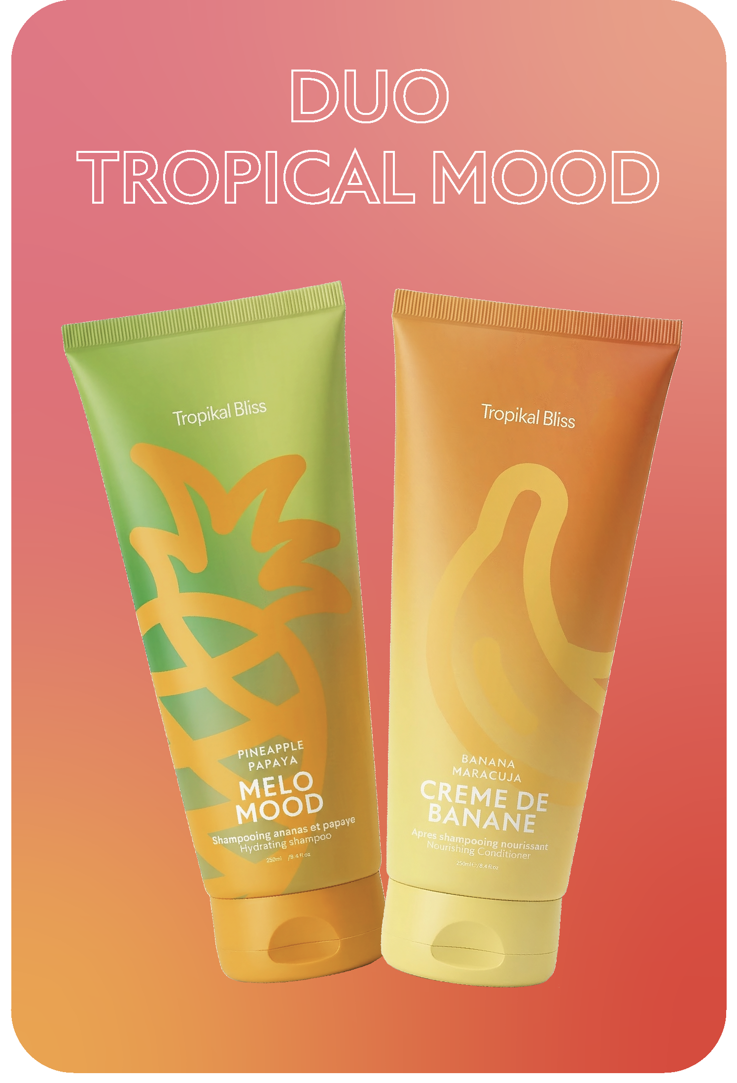 Tropikalbliss Duo Tropical Mood duo shampoing après-shampoing banane