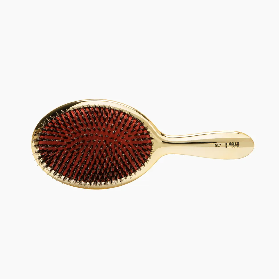 Ibiza Hair GL7 brosse ovale dorée sanglier brillance