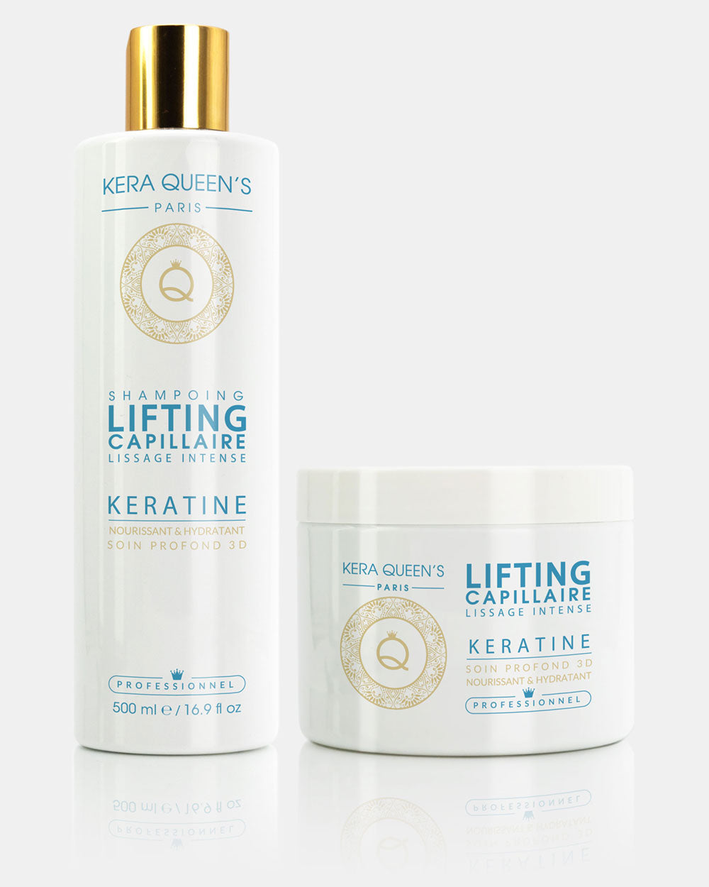 Kera Queen's Lifting Kératine Intense kit duo 500 shampoing soin