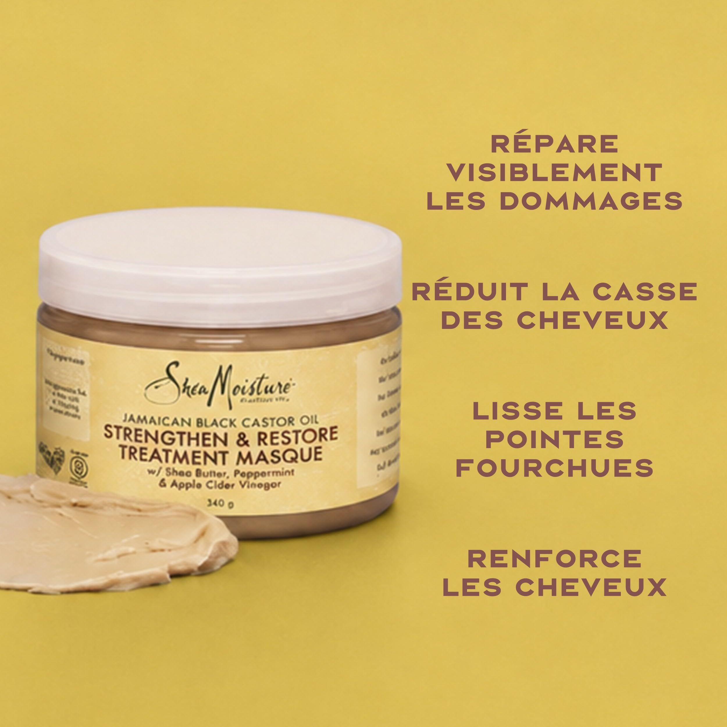 Shea Moisture Jamaican Black Castor Oil masque 340 g réparateur