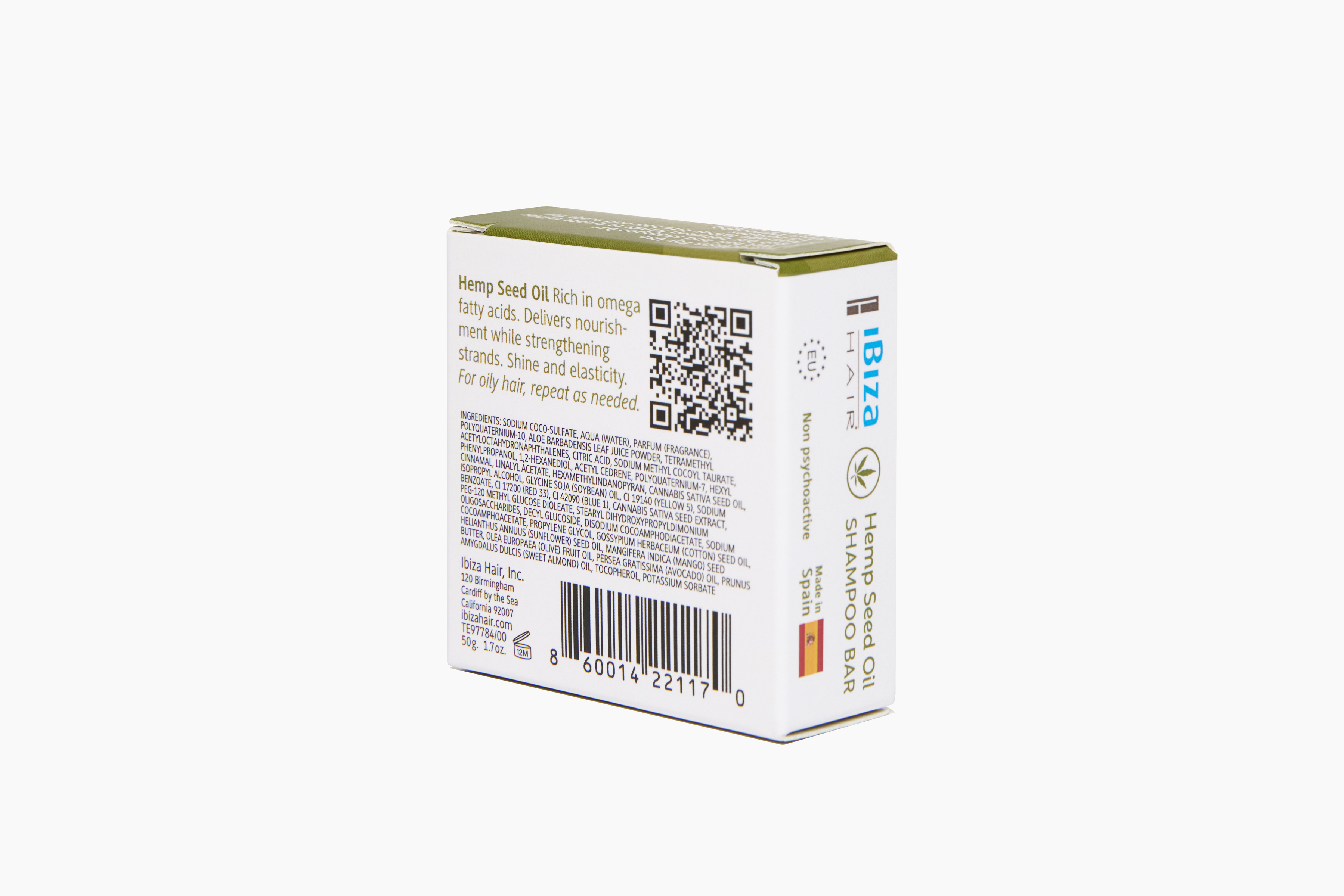 Ibiza Hair Hemp Seed Oil Shampoing solide chanvre 50 g