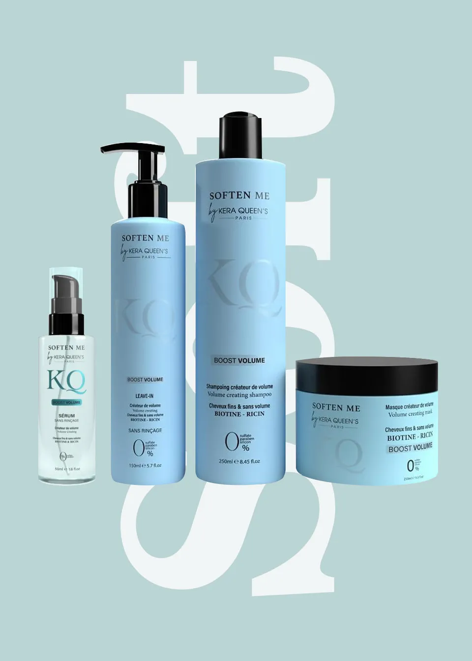 Kera Queen's Soften me Boost Volume gamme cheveux fins