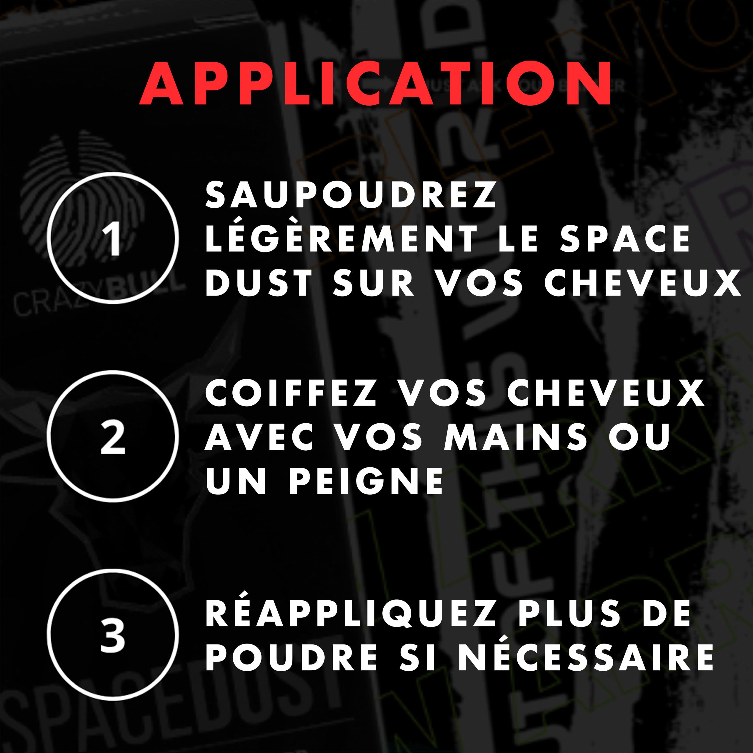 Crazy Bull Space Dust poudre cheveux mat volume fort