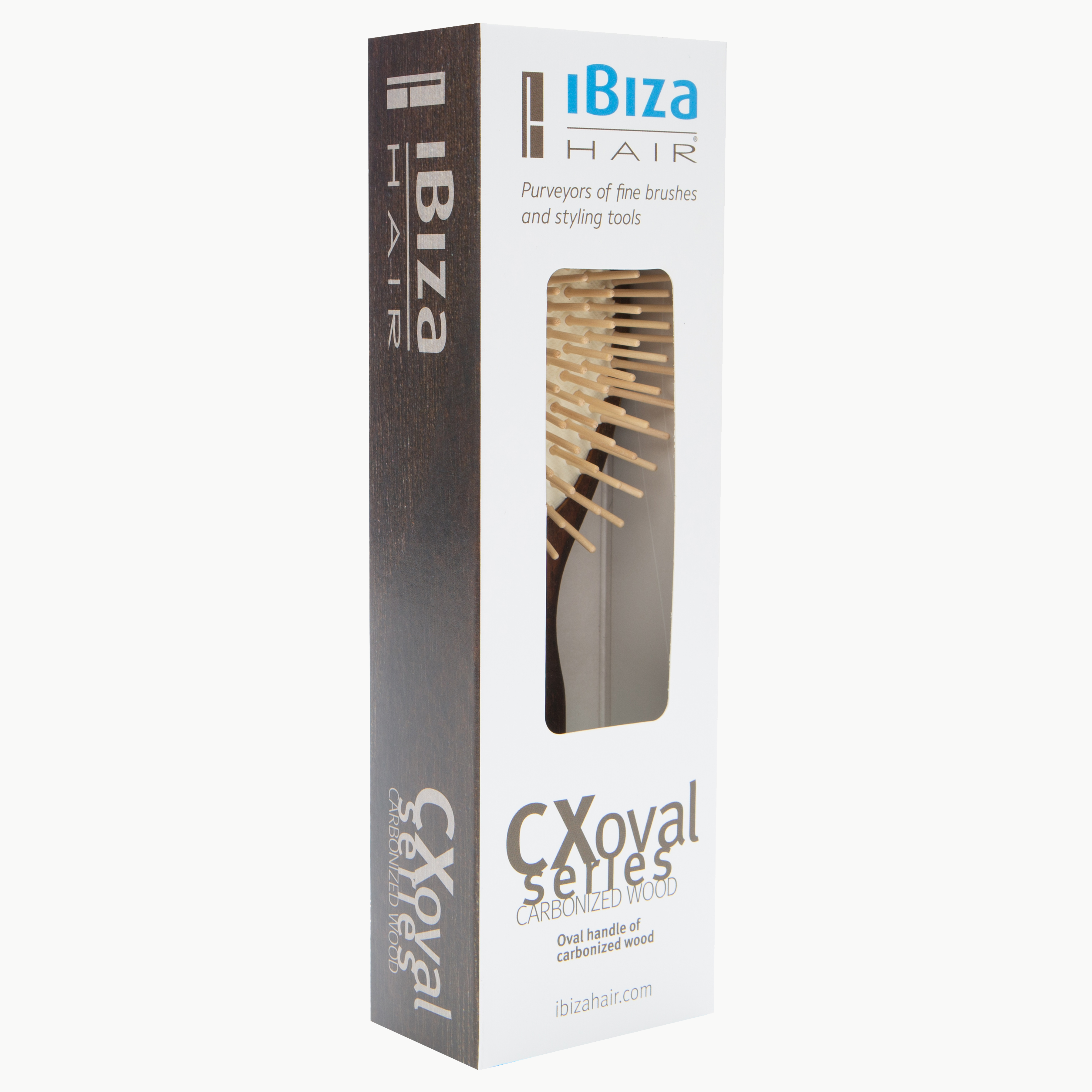 Ibiza Hair CX1 brosse ovale picots bois carbonisé