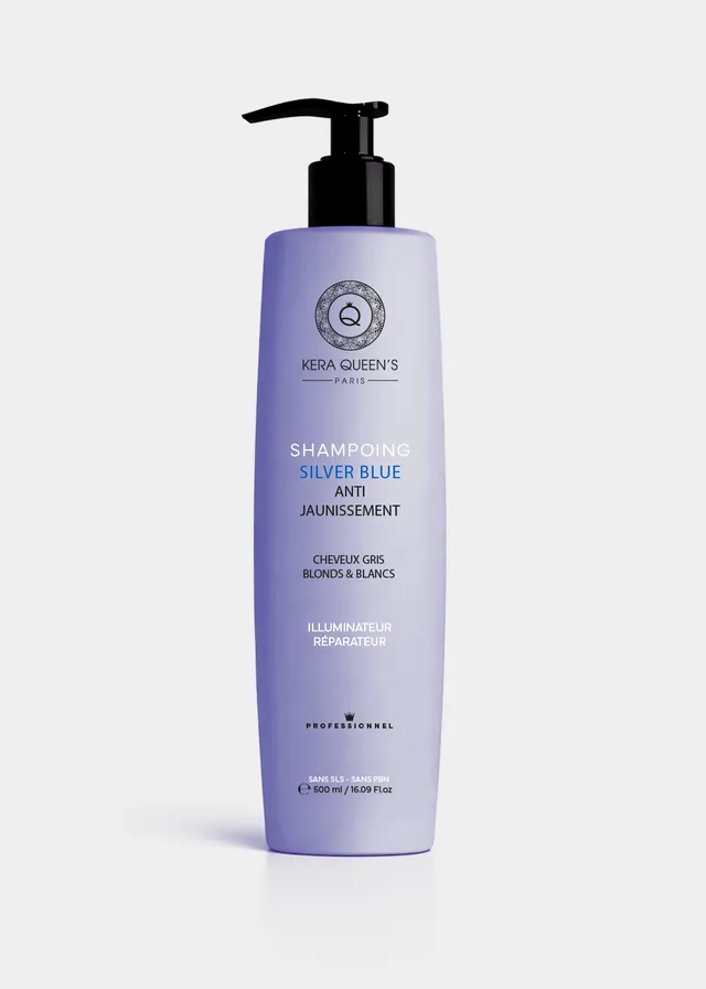 Kera Queen's Rituel Silver Blue shampoing 500ml cheveux blonds