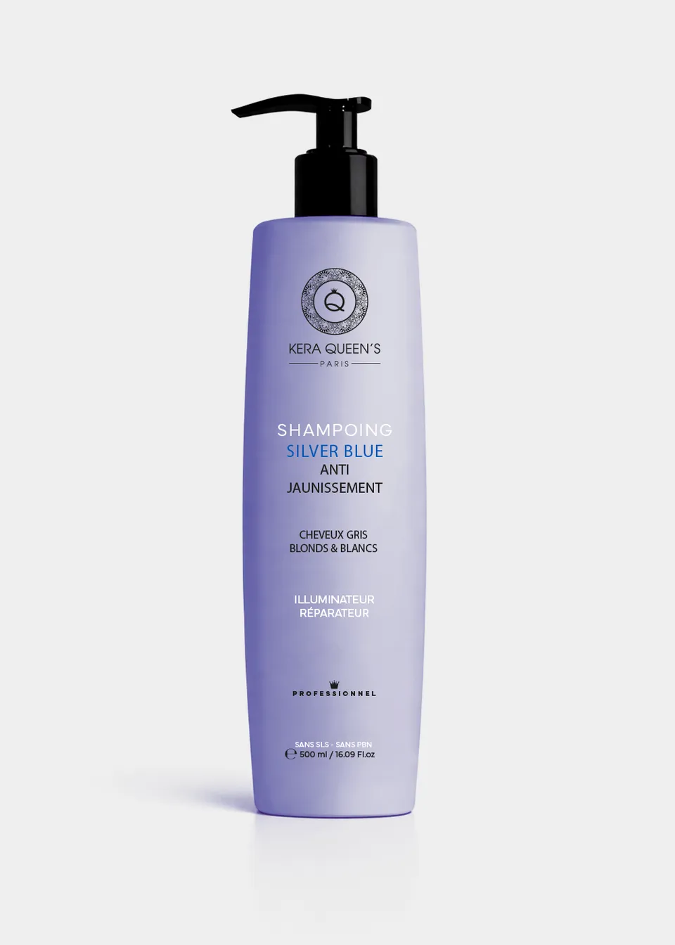 Kera Queen's Rituel Silver Blue shampoing 500ml cheveux blonds