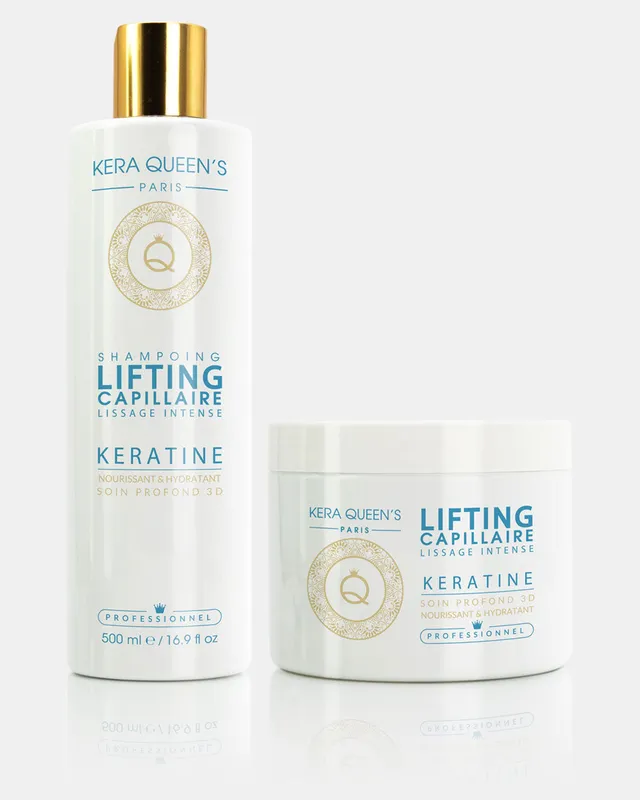 Kera Queen's Lifting Kératine Intense kit duo 500 shampoing soin