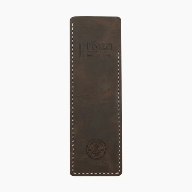 Ibiza Hair étui peigne cuir marron démêlant coiffage