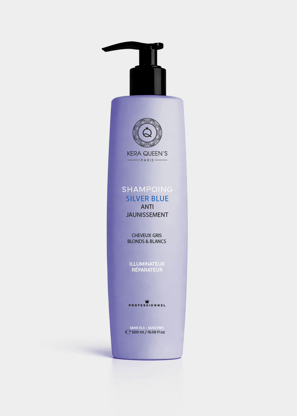 Kera Queen's Rituel Silver Blue shampoing 500ml cheveux blonds