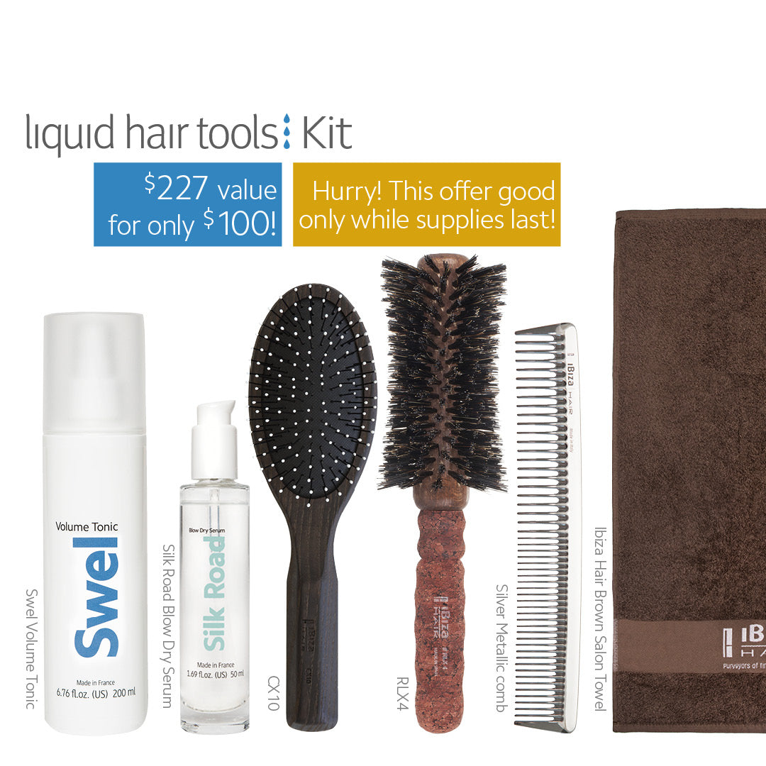 Ibiza Hair Liquid Hair Tools kit coiffure 6 pièces volume