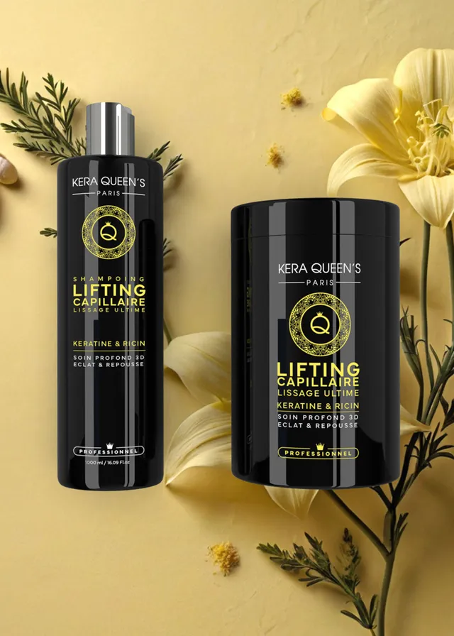 Kera Queen's Lifting Ricin kit duo 1000 shampoing soin ricin