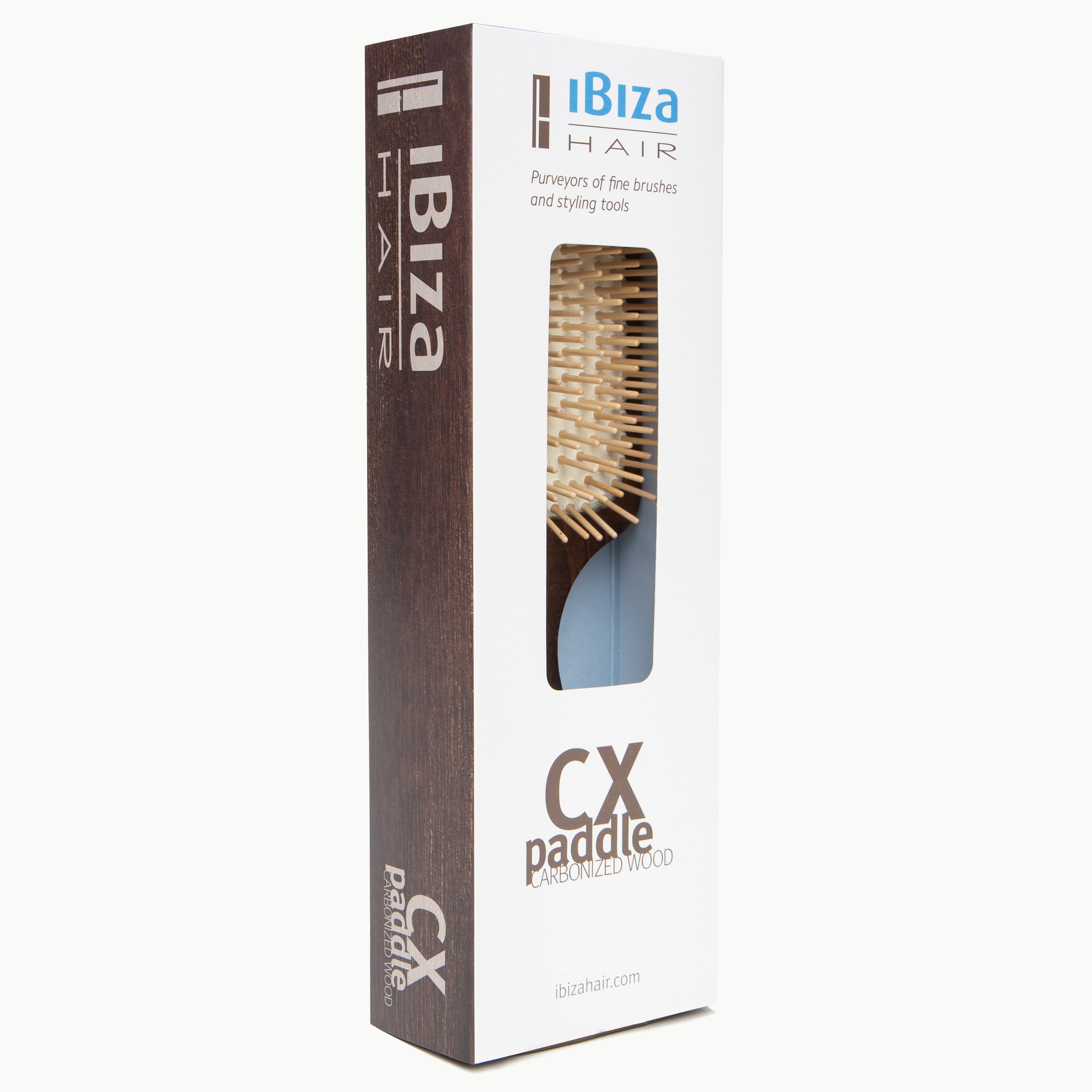 Ibiza Hair CX Series CX2 brosse plate bois picots cuir chevelu