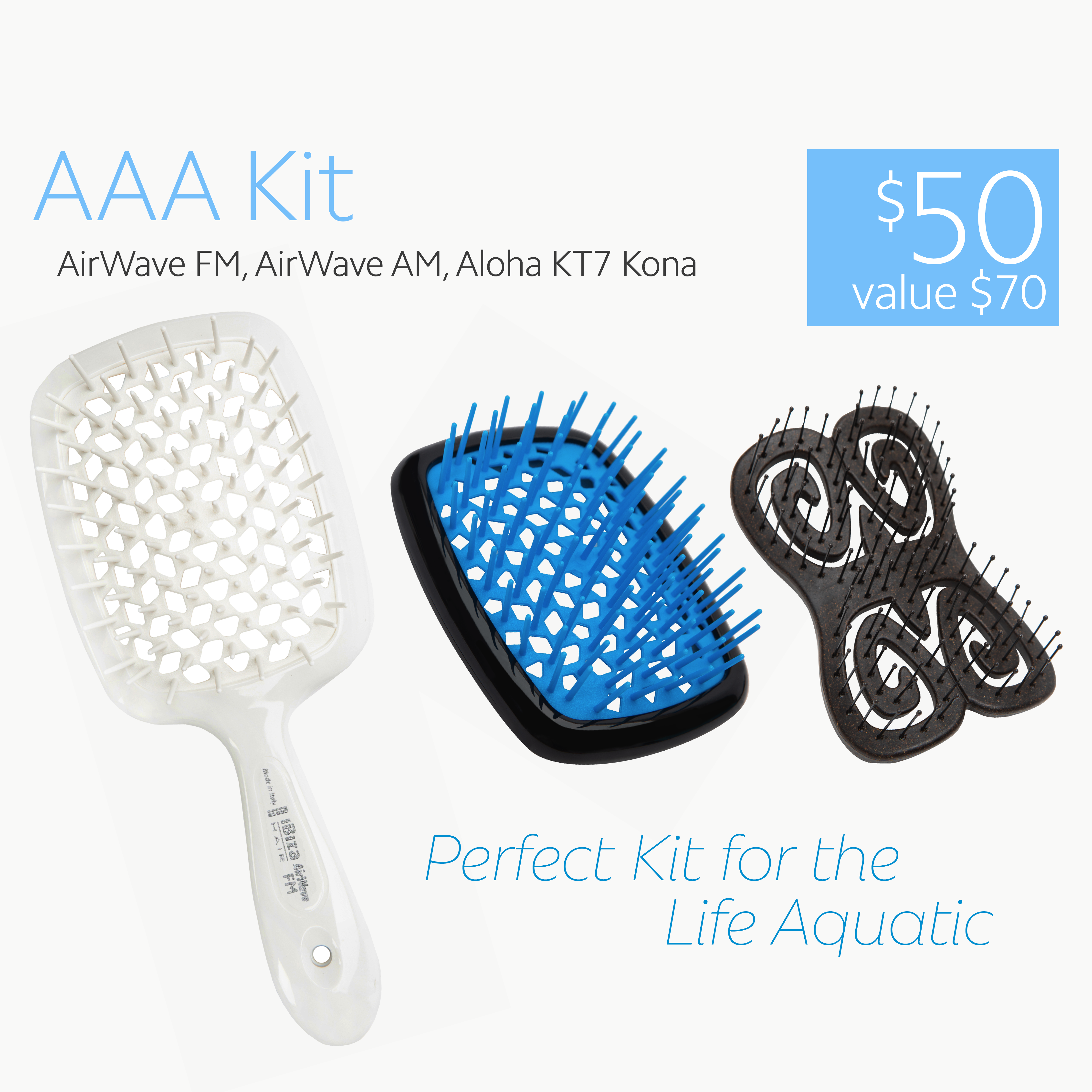 Ibiza Hair Kits AAA Kit brosses cheveux AirWave Aloha