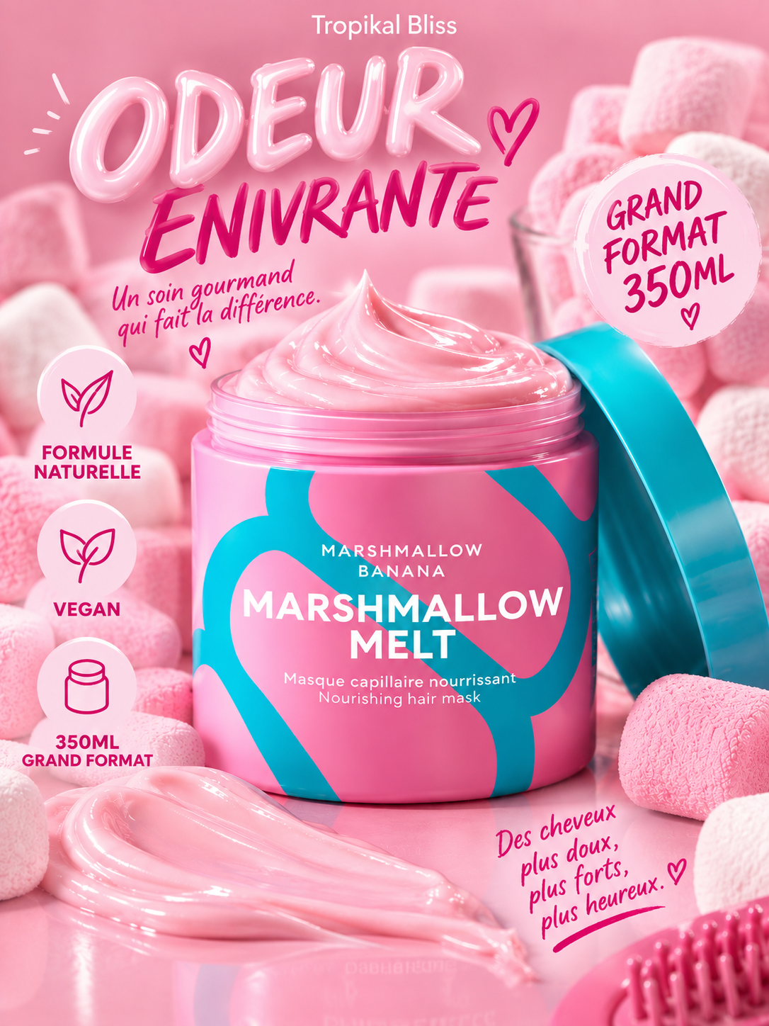 Tropikalbliss Marshmallow Melt masque cheveux secs banane