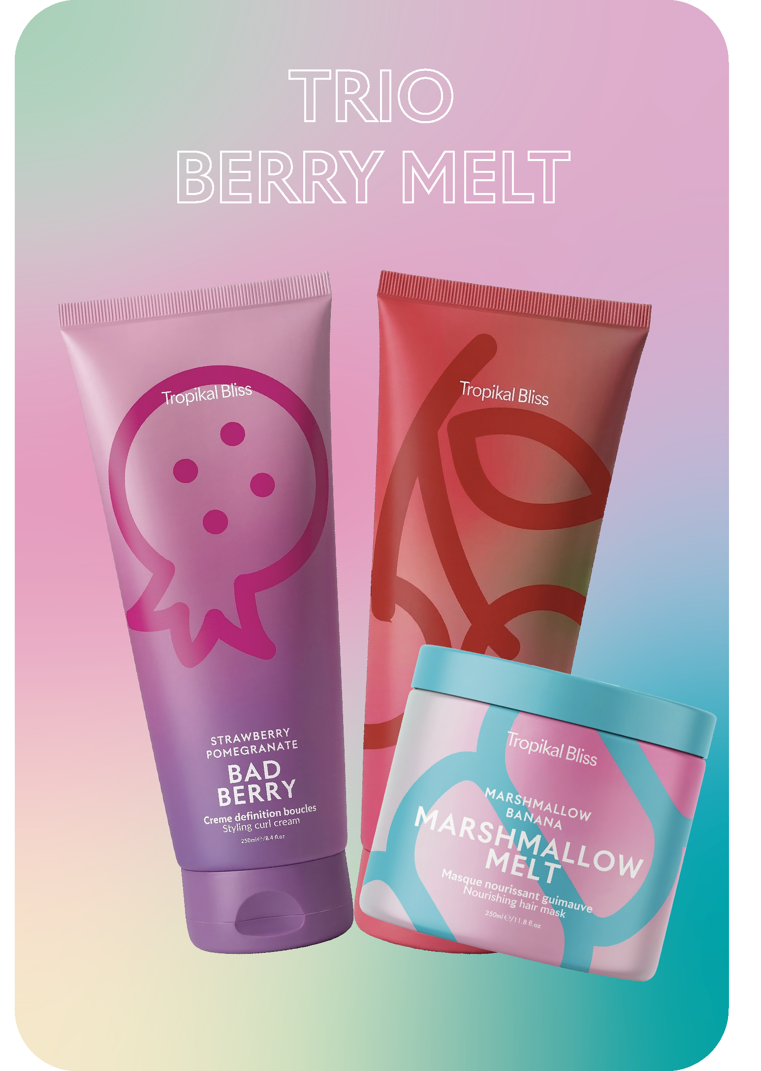 Tropikalbliss Trio Berry Melt coffret masque crème gelée