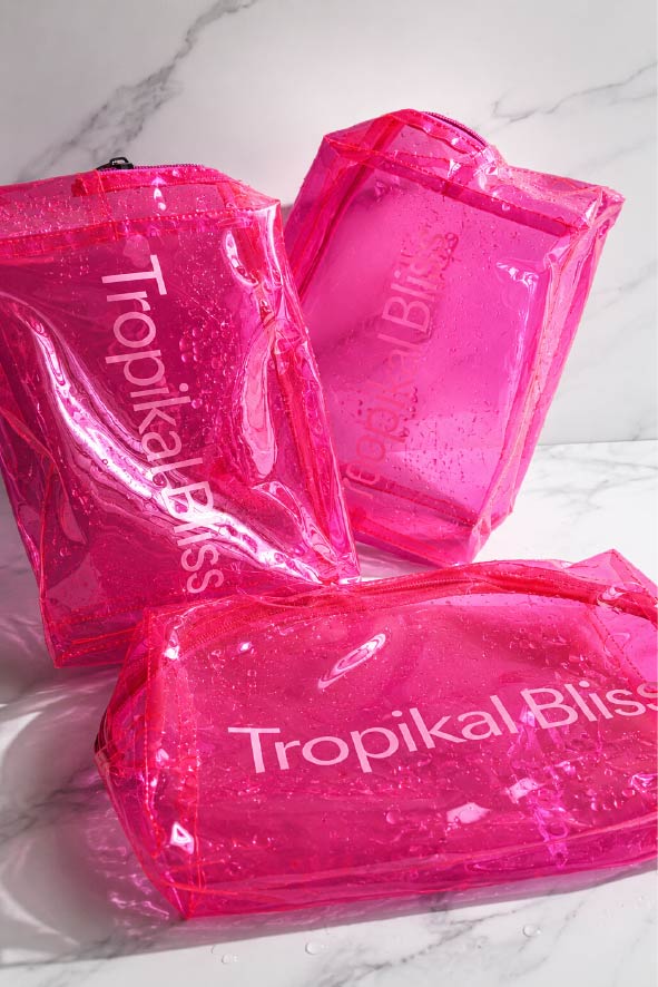 Tropikalbliss Accessories Tropikal Bag coffret 4 soins boucles