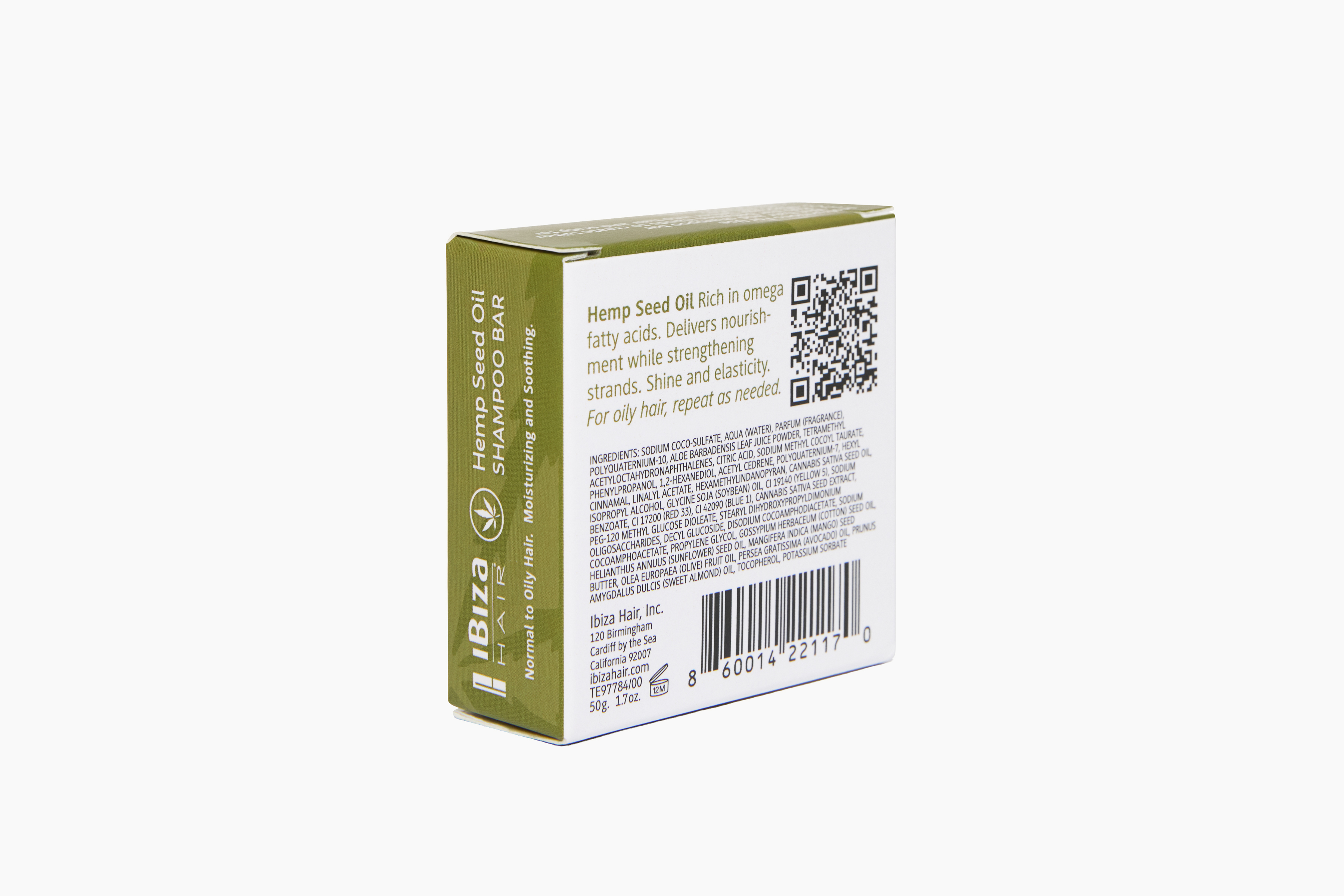 Ibiza Hair Hemp Seed Oil Shampoing solide chanvre 50 g