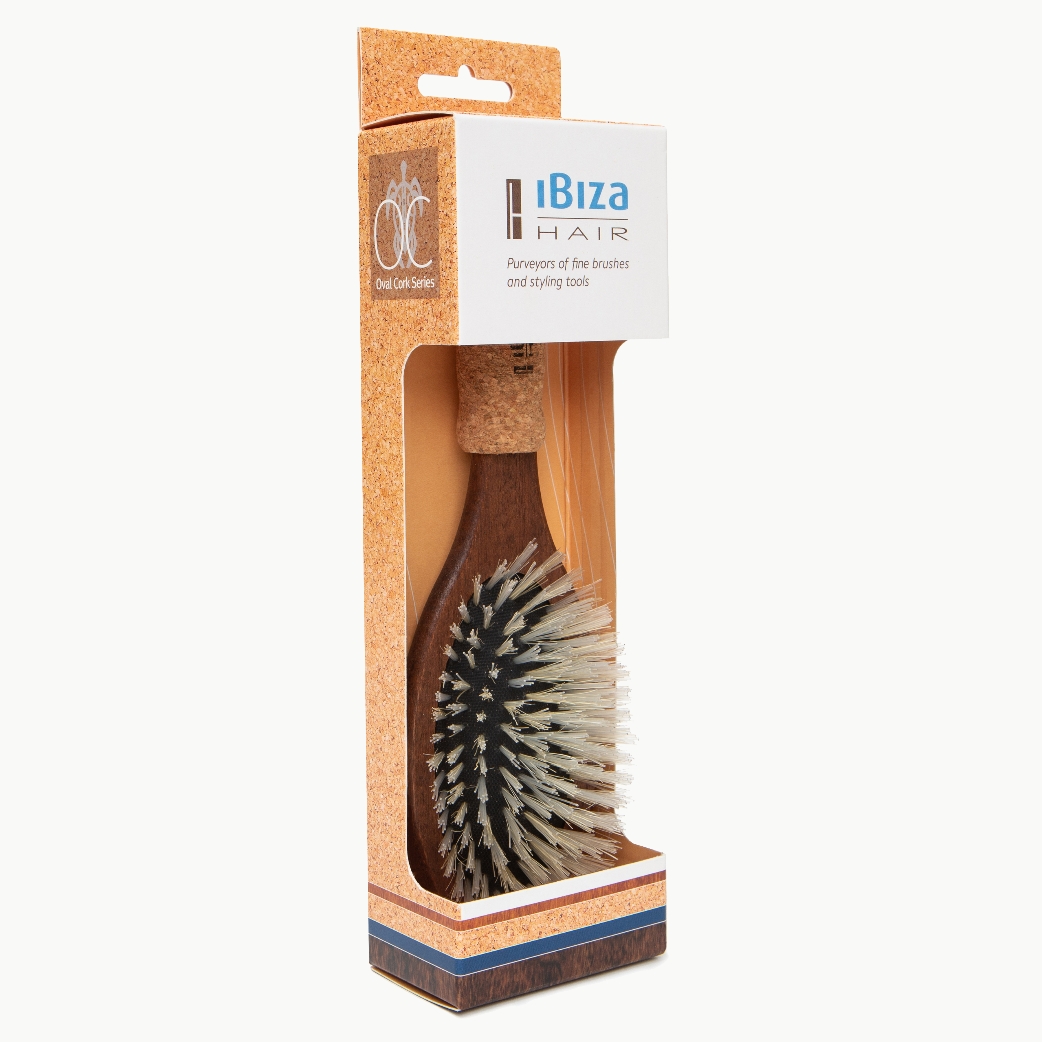 Ibiza OC6 brosse plate ovale sanglier manche liège