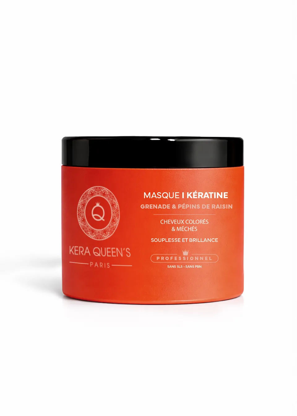 Kera Queen's Rituel Grenade masque 500ml cheveux colorés