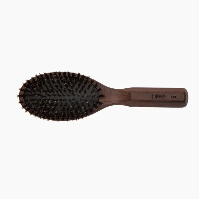 Ibiza Hair CX4 brosse ovale poils de sanglier bois carbonisé