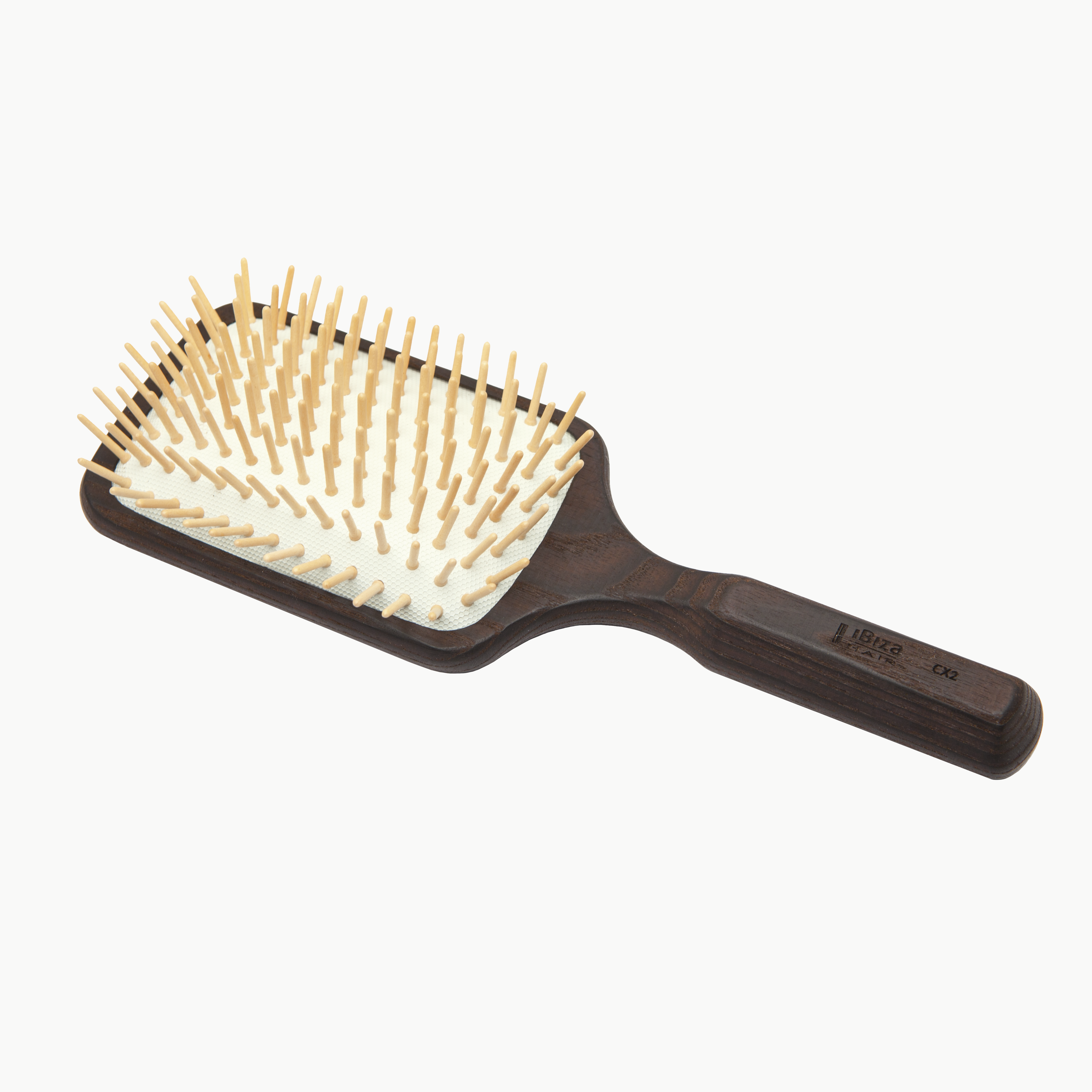 Ibiza Hair CX Series CX2 brosse plate bois picots cuir chevelu