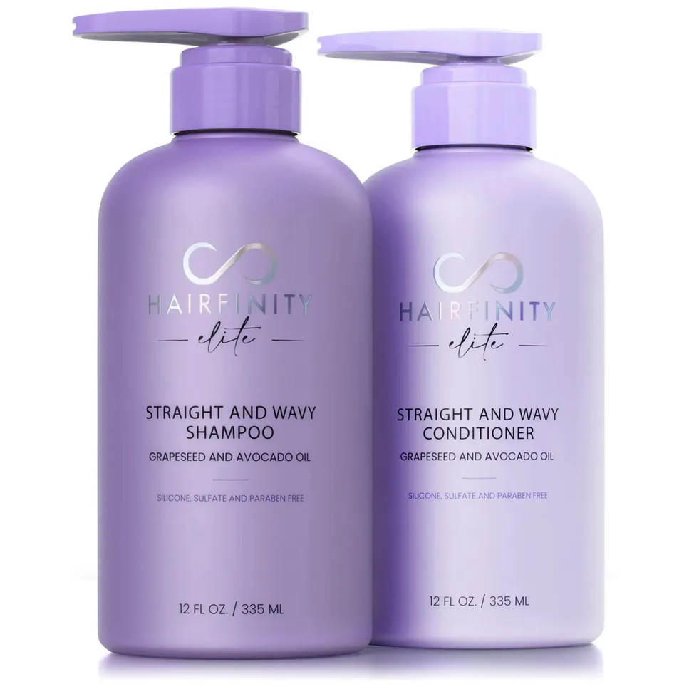 Hair Infinity Straight & Wavy duo shampoing cheveux lisses brillance