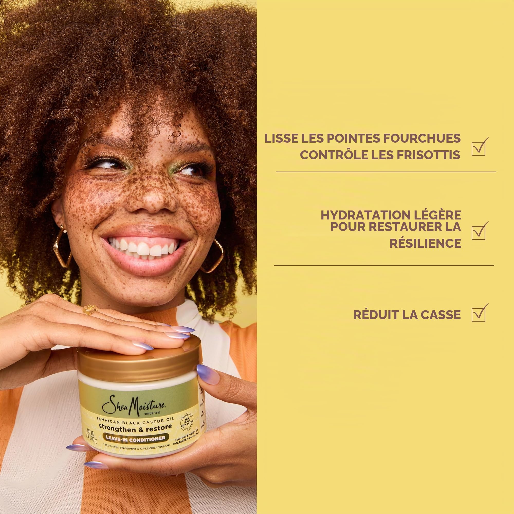 Shea Moisture Jamaican Black Castor Oil soin sans rinçage 340 ml