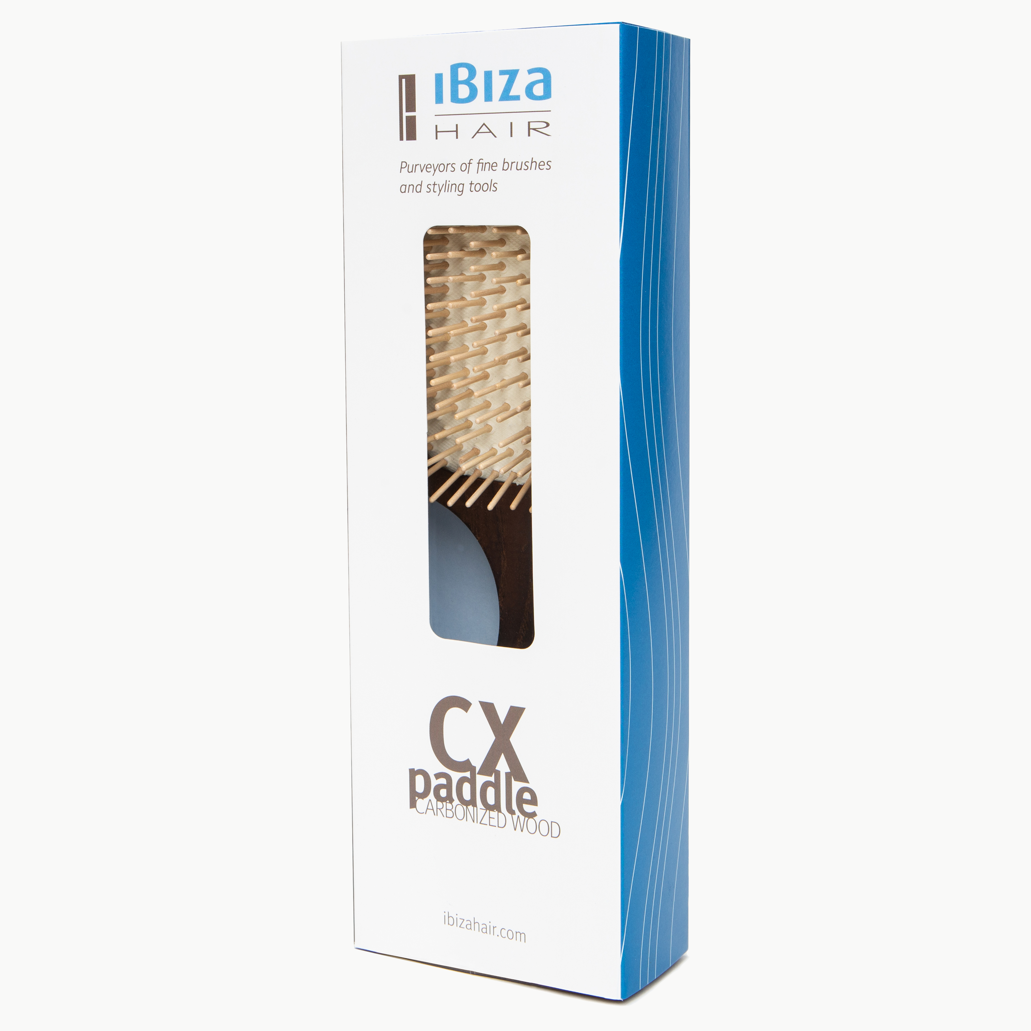 Ibiza Hair CX Series CX2 brosse plate bois picots cuir chevelu