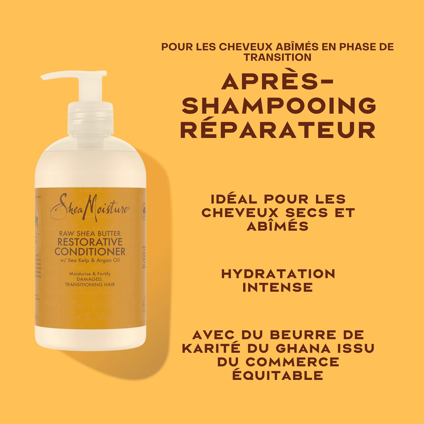 Shea Moisture Raw Shea Butter après-shampooing 384 ml hydratant