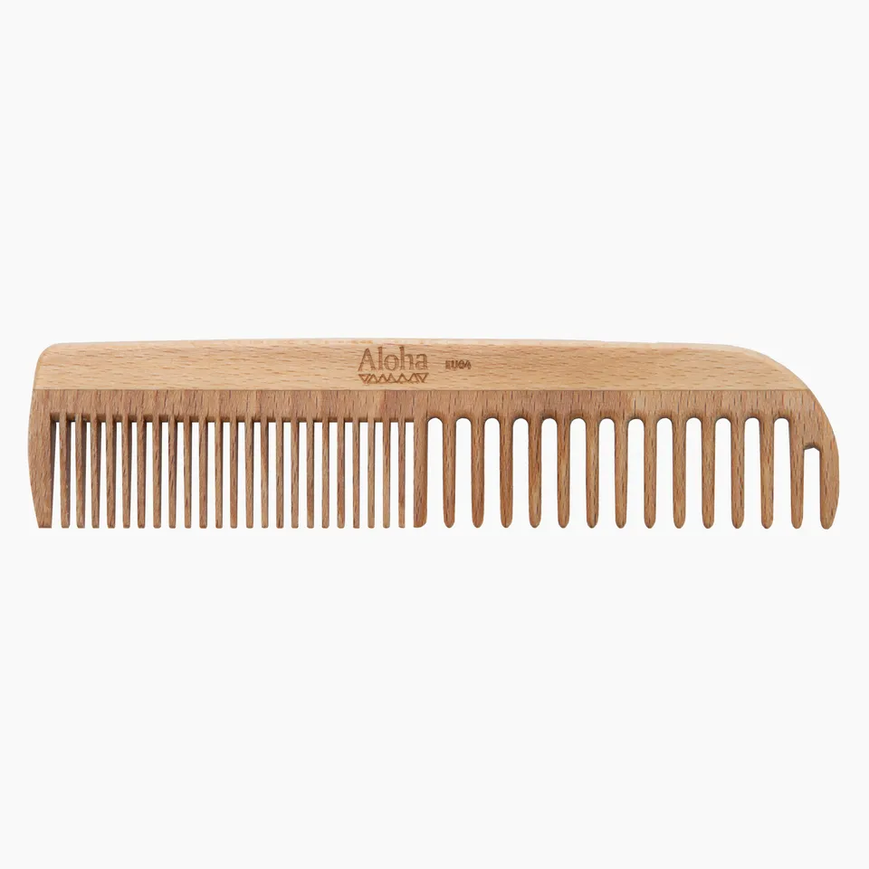 Ibiza Hair Aloha EU04 peigne homme hêtre 18 cm étui liège