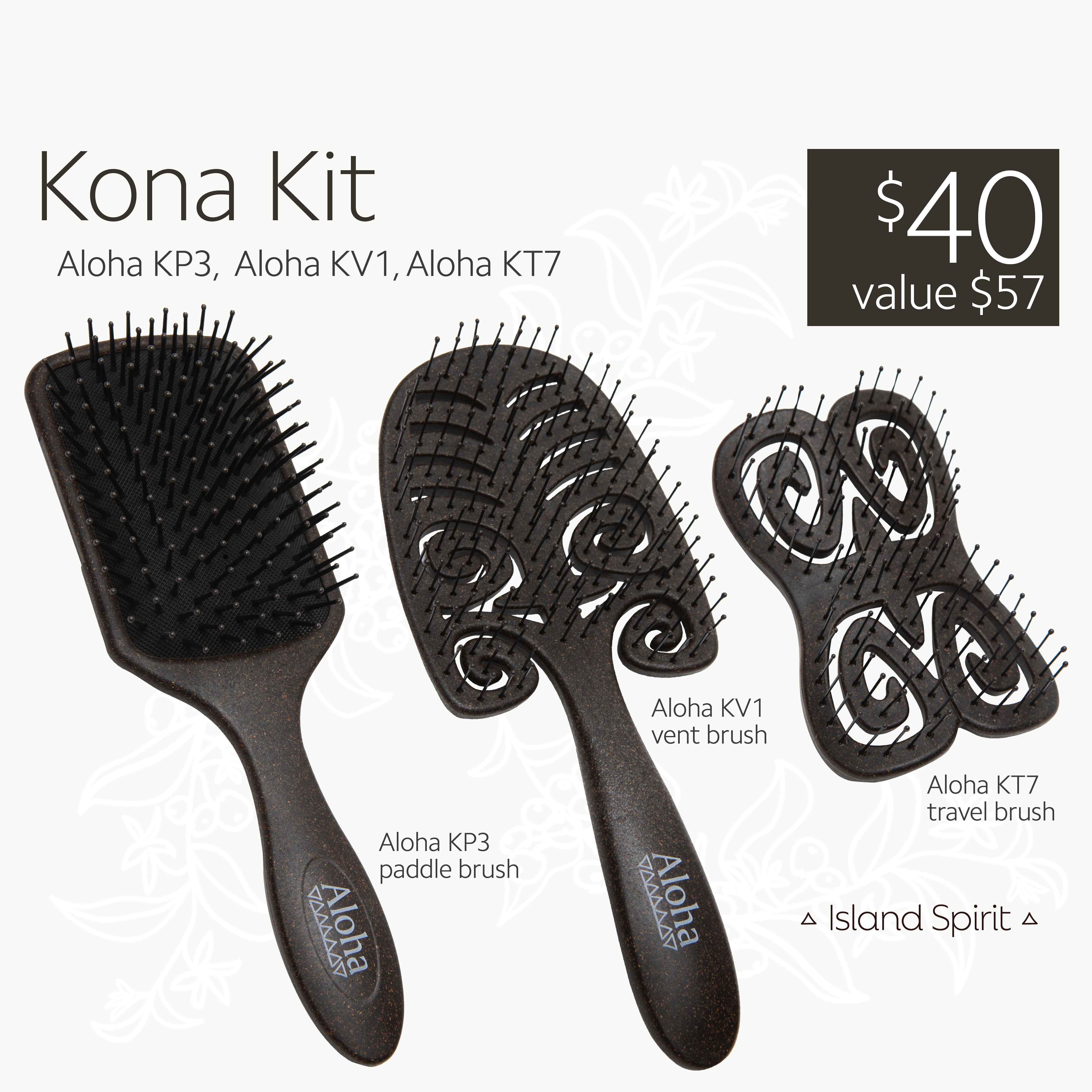 Ibiza Kona Kit 3 brosses Aloha paddle voyage