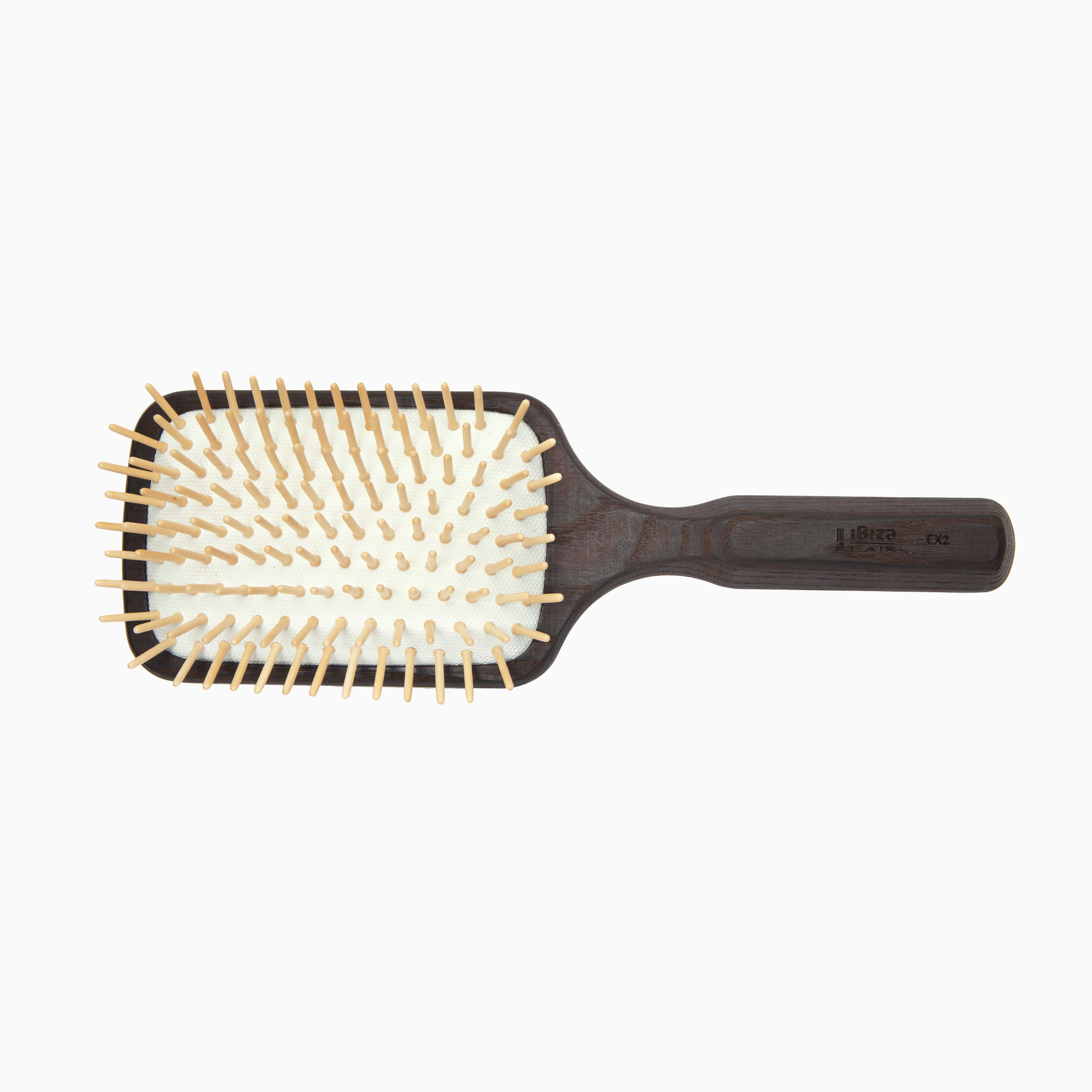 Ibiza Hair CX Series CX2 brosse plate bois picots cuir chevelu