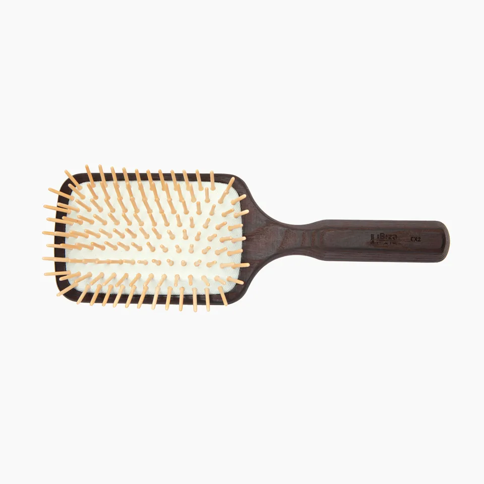 Ibiza Hair CX Series CX2 brosse plate bois picots cuir chevelu