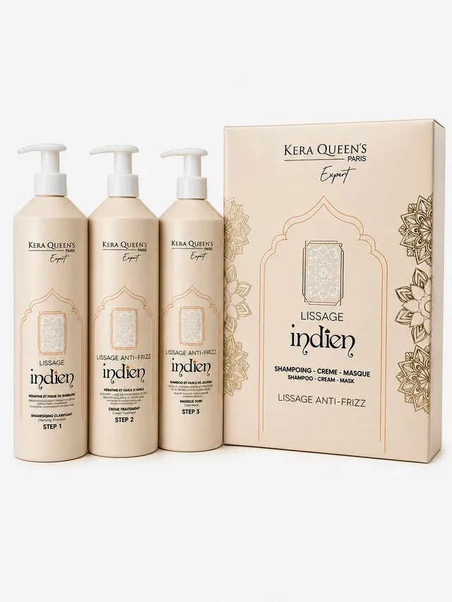 Kera Queen's Lissage Indien & Japonais kit 3 x 1 litre kératine