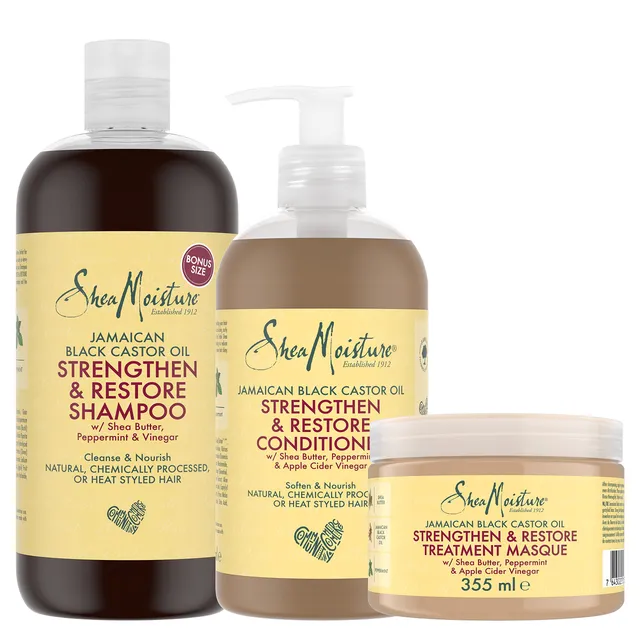 Shea Moisture Jamaican Black Castor Oil coffret 3 soins secs