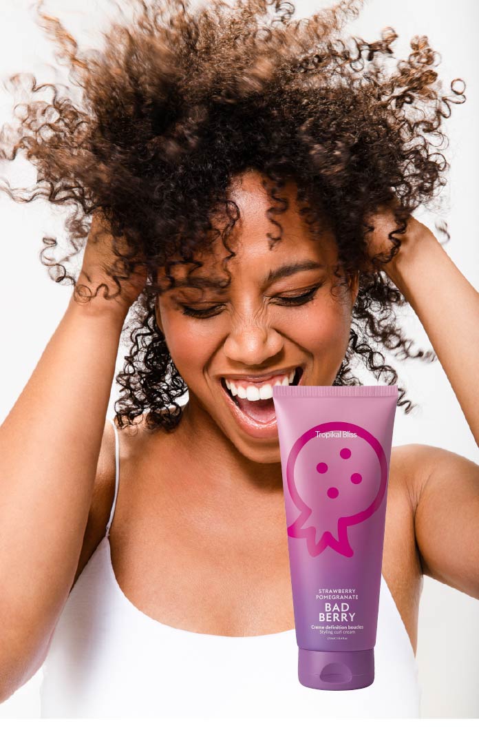 Tropikalbliss Bad Berry crème boucles définition douce