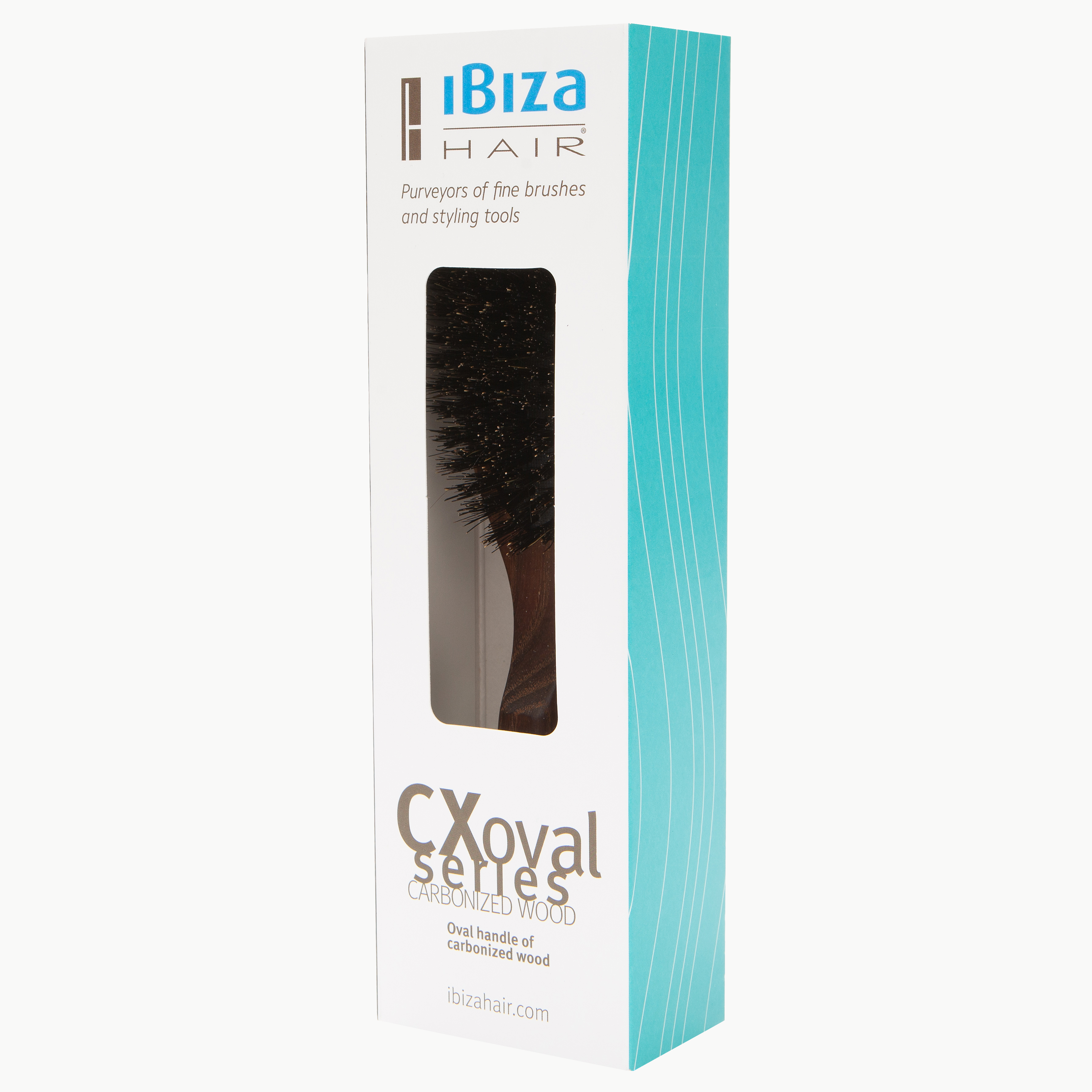 Ibiza Hair CX4 brosse ovale poils de sanglier bois carbonisé