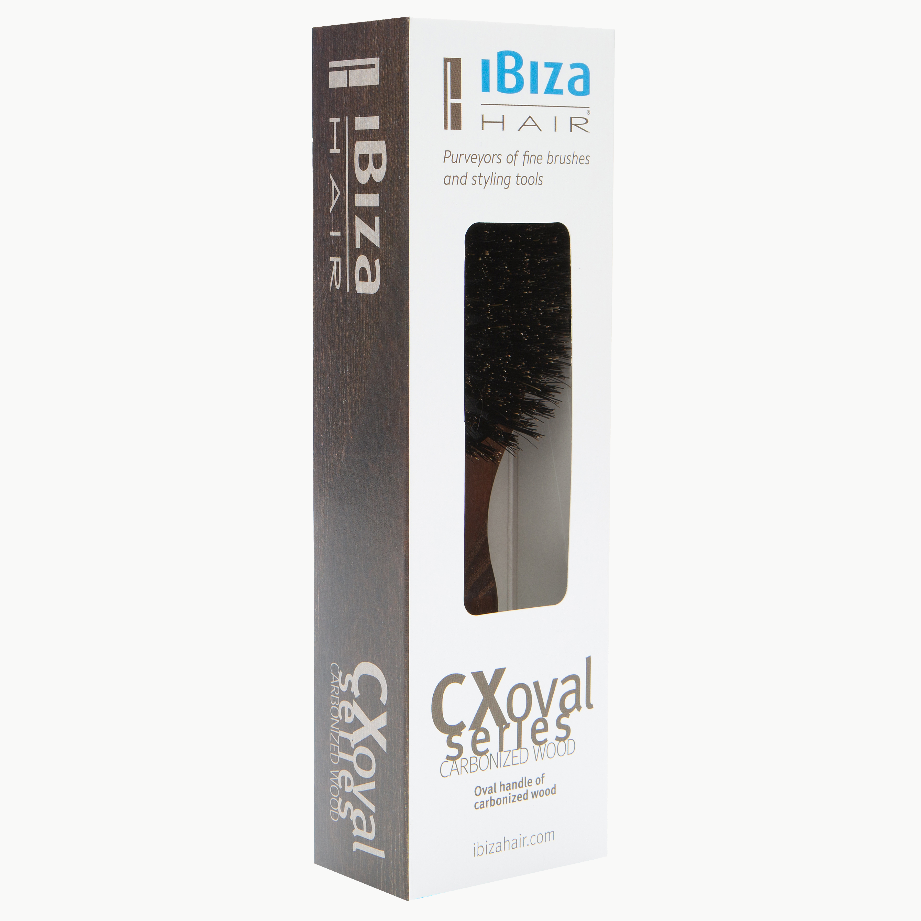 Ibiza Hair CX4 brosse ovale poils de sanglier bois carbonisé