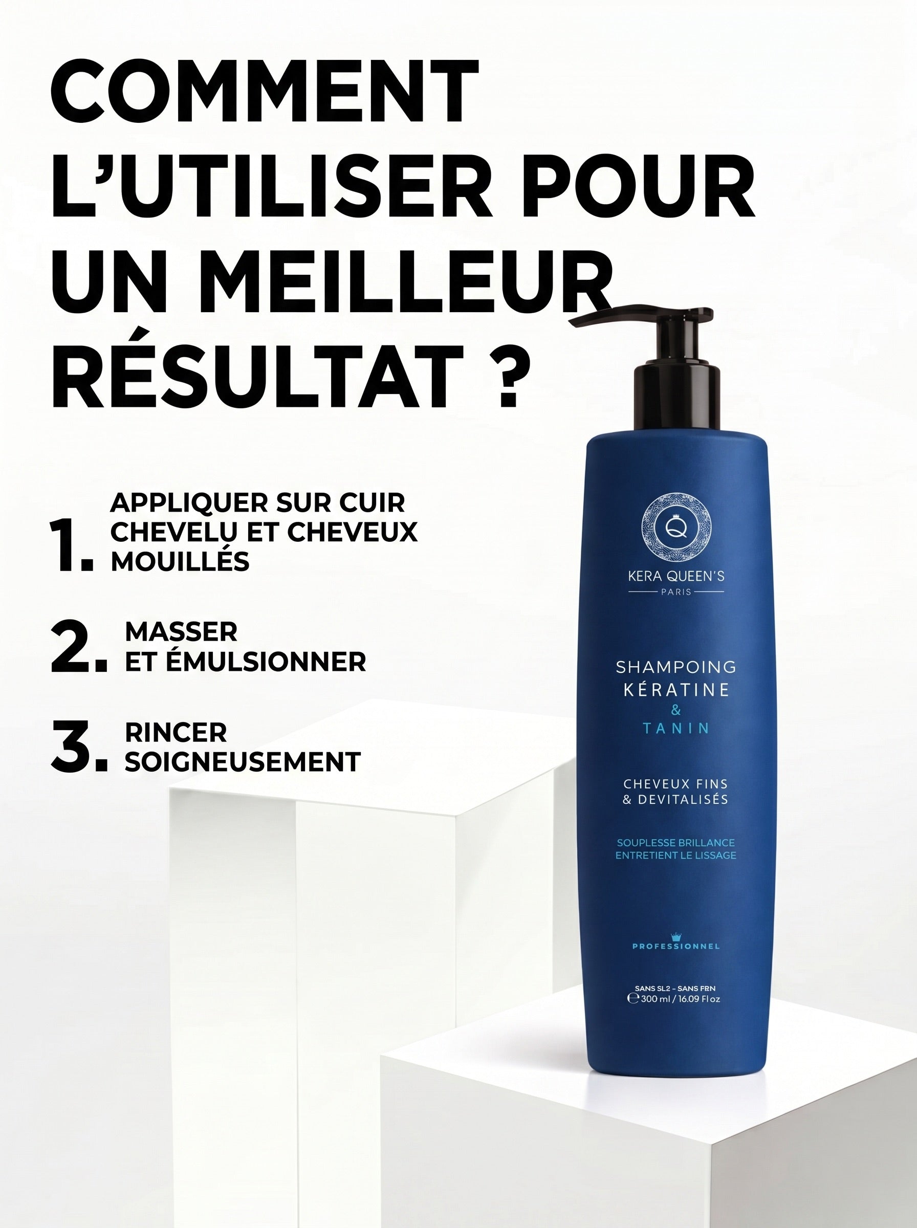 Kera Queen's Rituel Tanin kit trio cheveux fins brillance