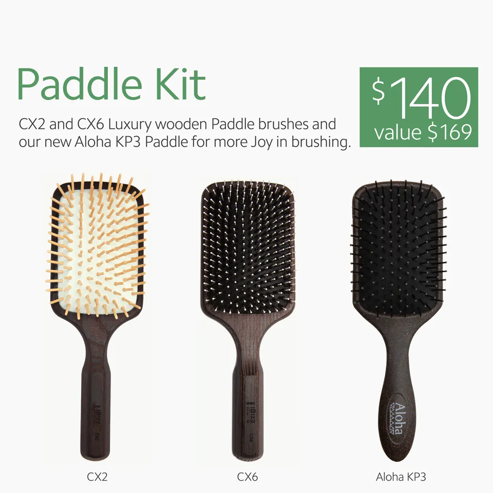 Ibiza Paddle Kit 3 brosses paddle cheveux longs