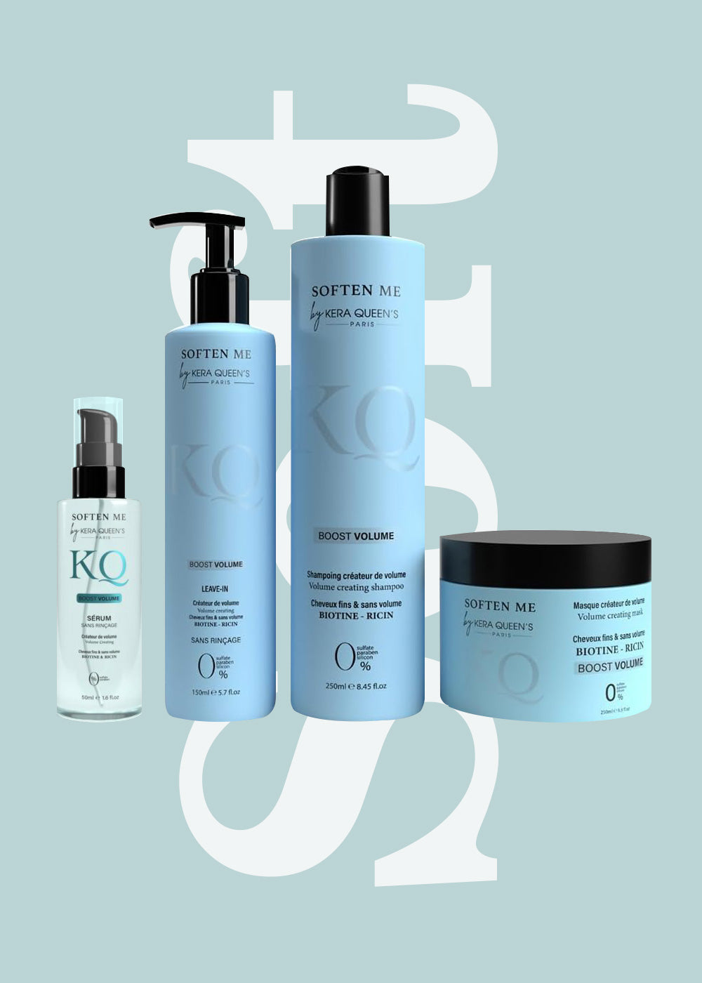 Kera Queen's Soften me Boost Volume gamme cheveux fins