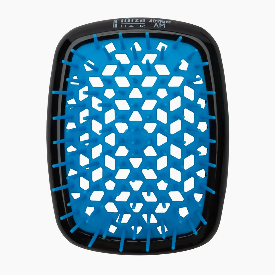 Ibiza Hair AirWave AM brosse douche cuir chevelu bleu noir