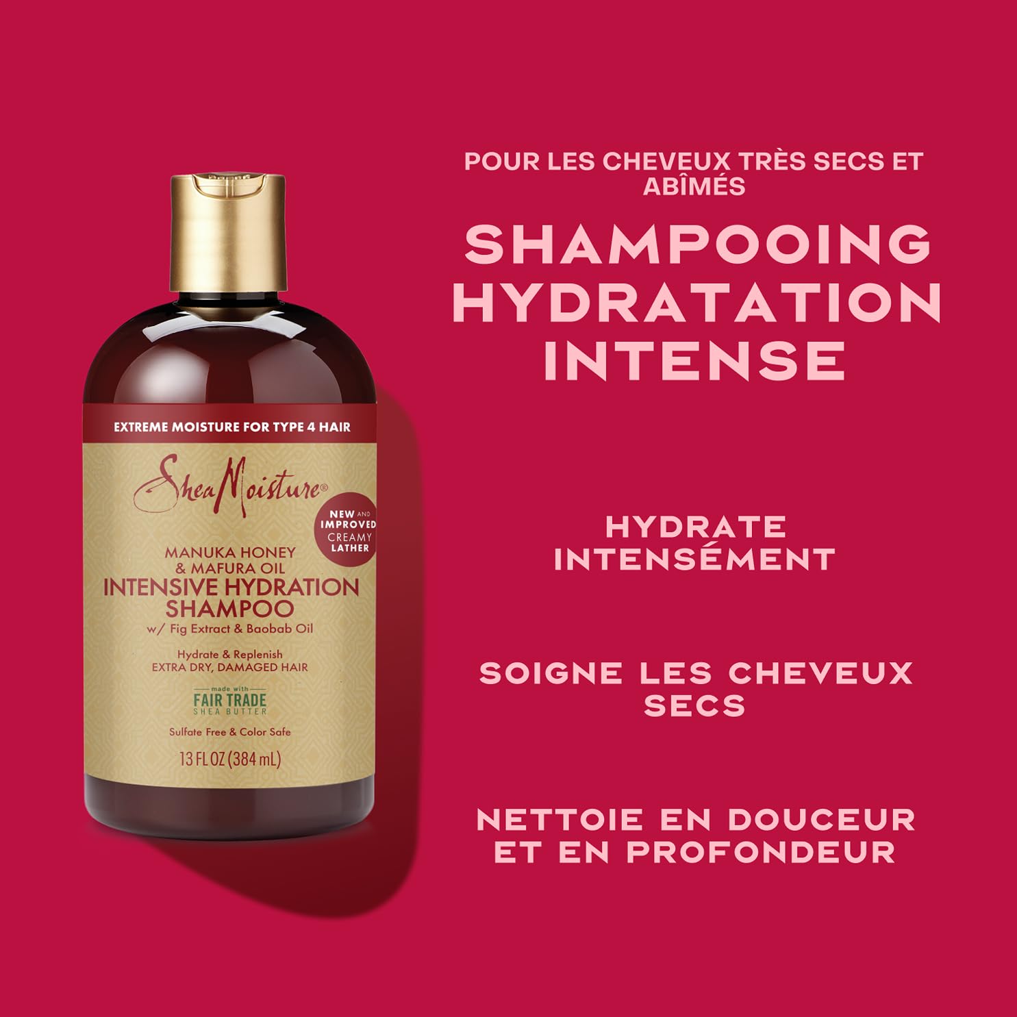 Shea Moisture Manuka Honey shampooing cheveux bouclés 384ml