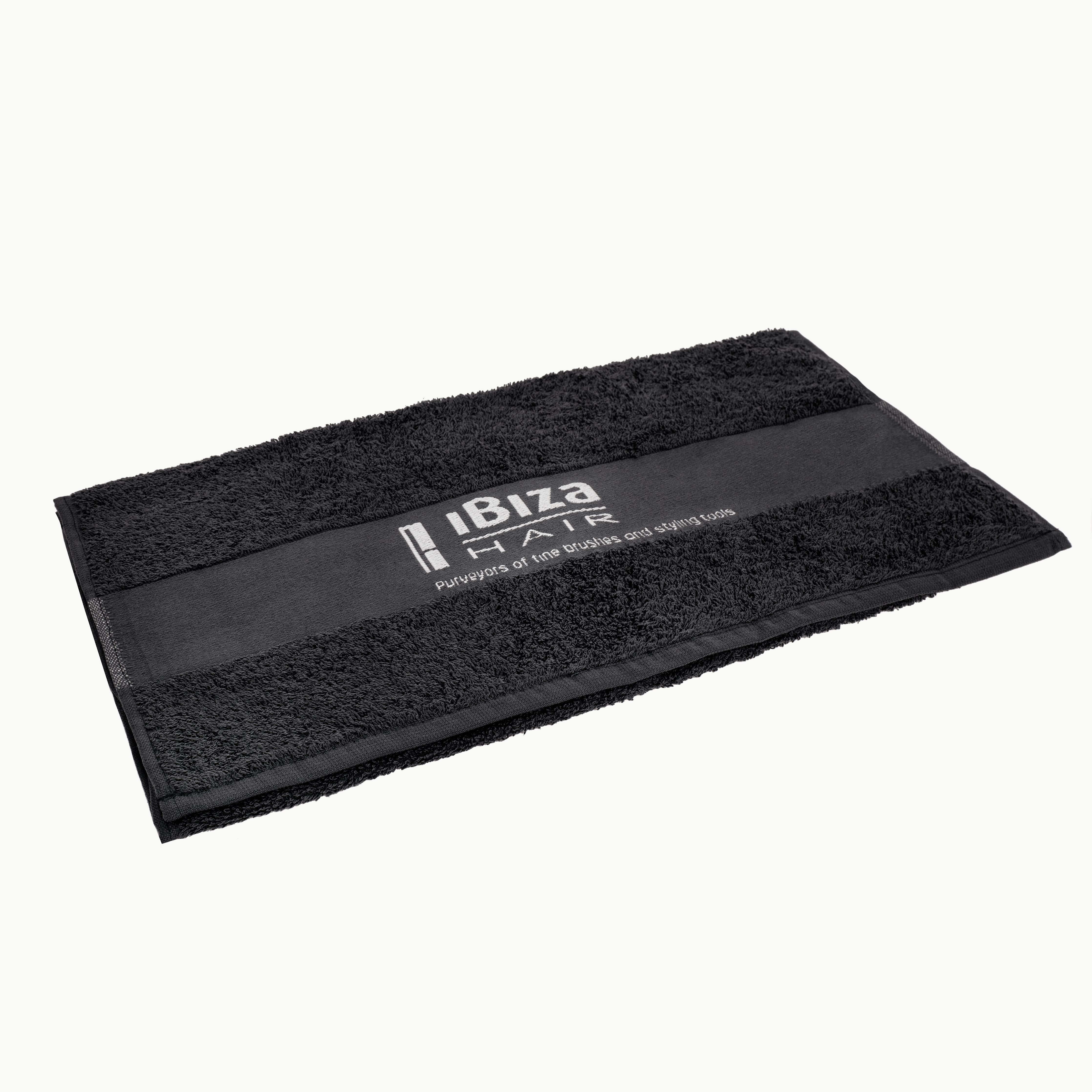 Ibiza Hair Salon Towels serviette salon noire coton bio 10x11