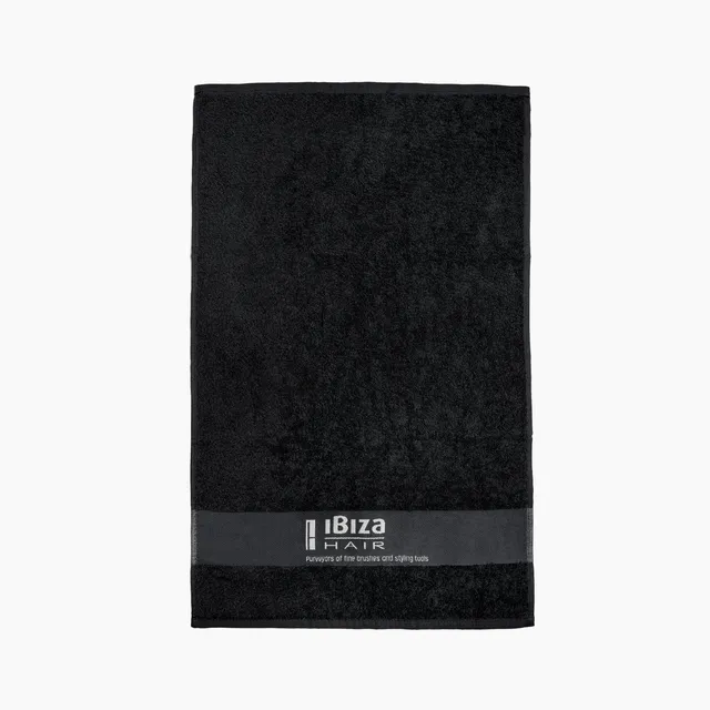 Ibiza Hair Salon Towels serviette salon noire coton bio 10x11