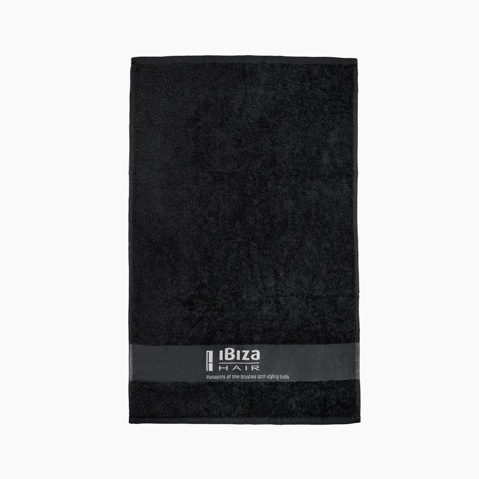 Ibiza Hair Salon Towels serviette salon noire coton bio 10x11