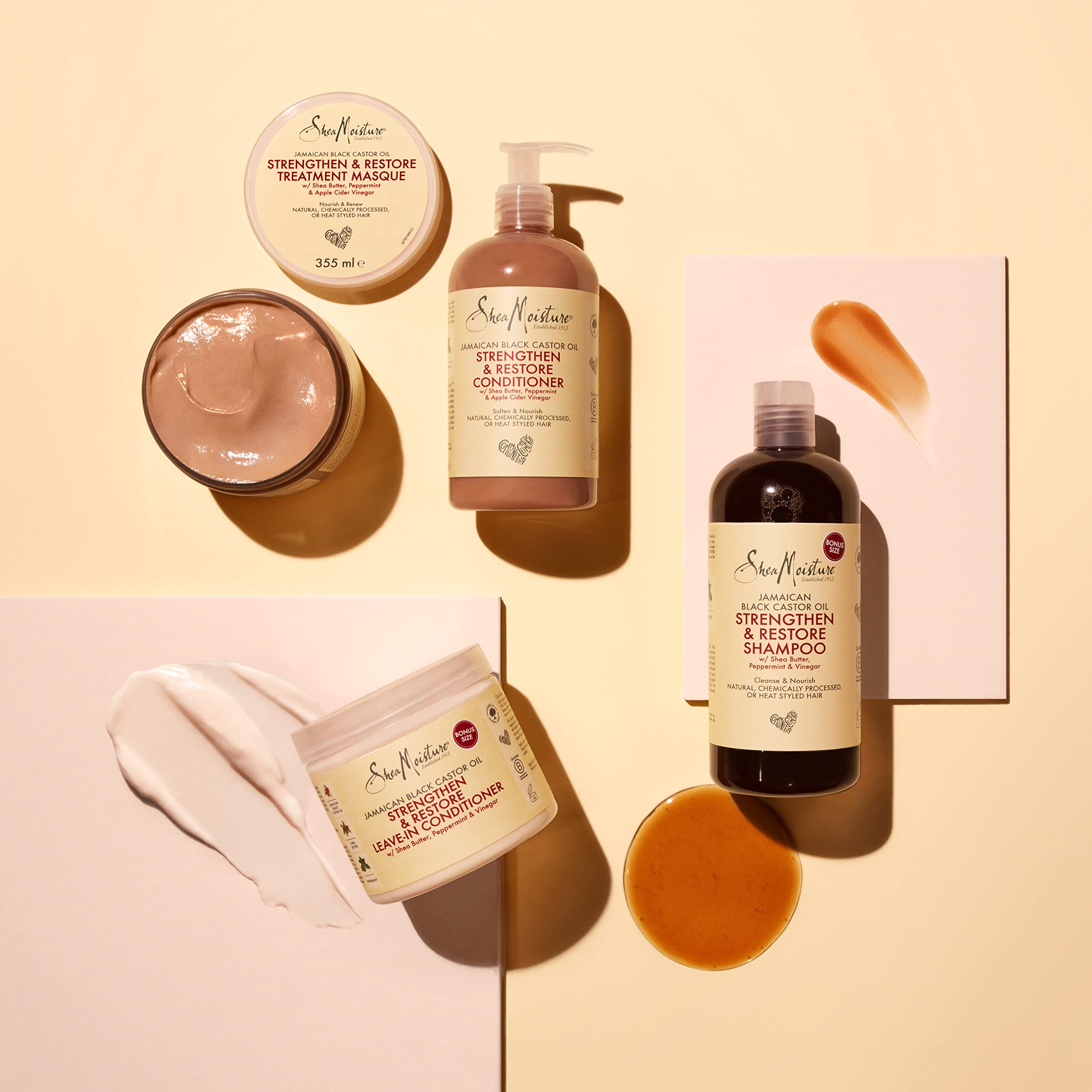 Shea Moisture Jamaican Black Castor Oil coffret 3 soins secs