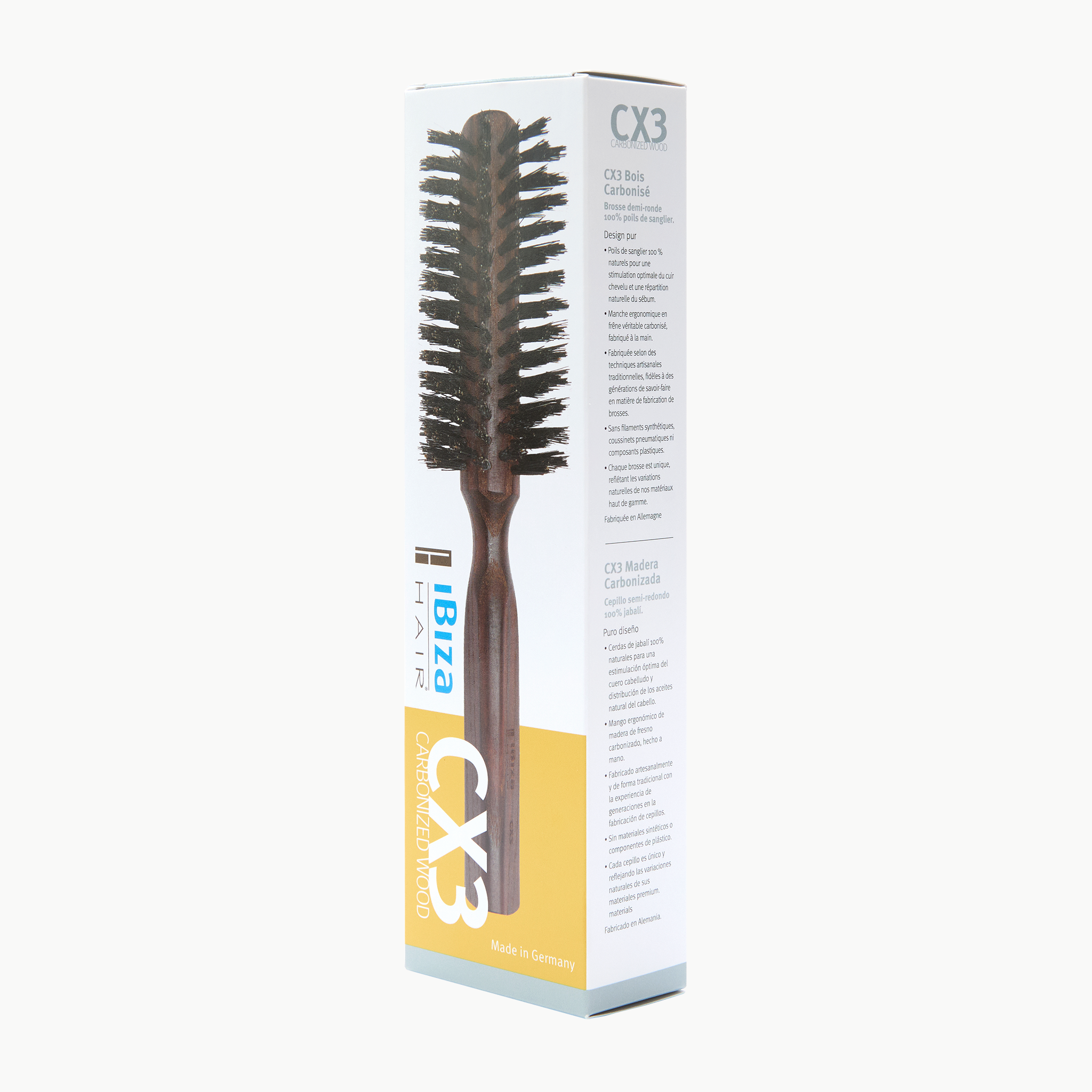 Ibiza Hair CX Series CX3 brosse demi ronde bois sanglier
