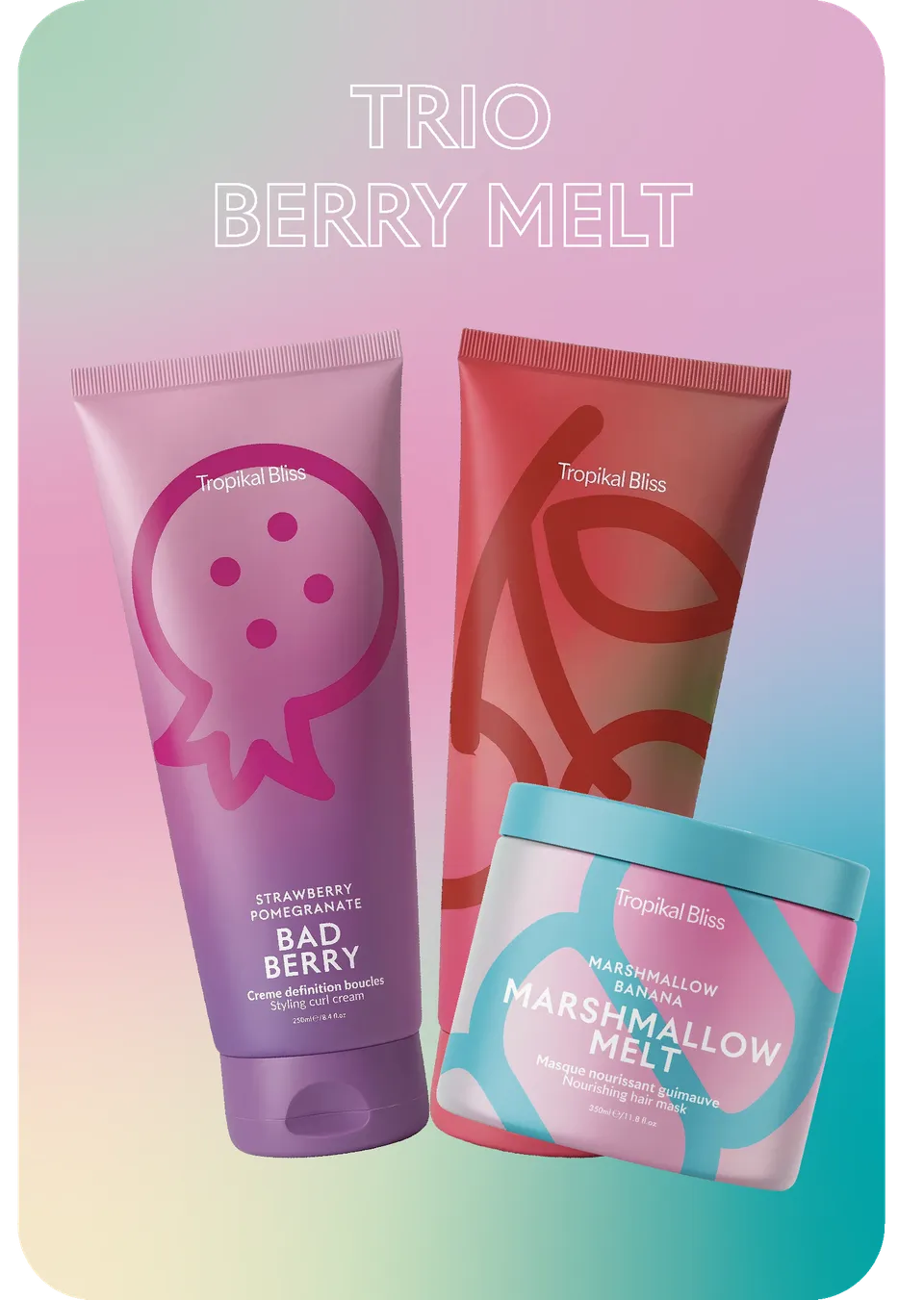 Tropikalbliss Trio Berry Melt coffret masque crème gelée