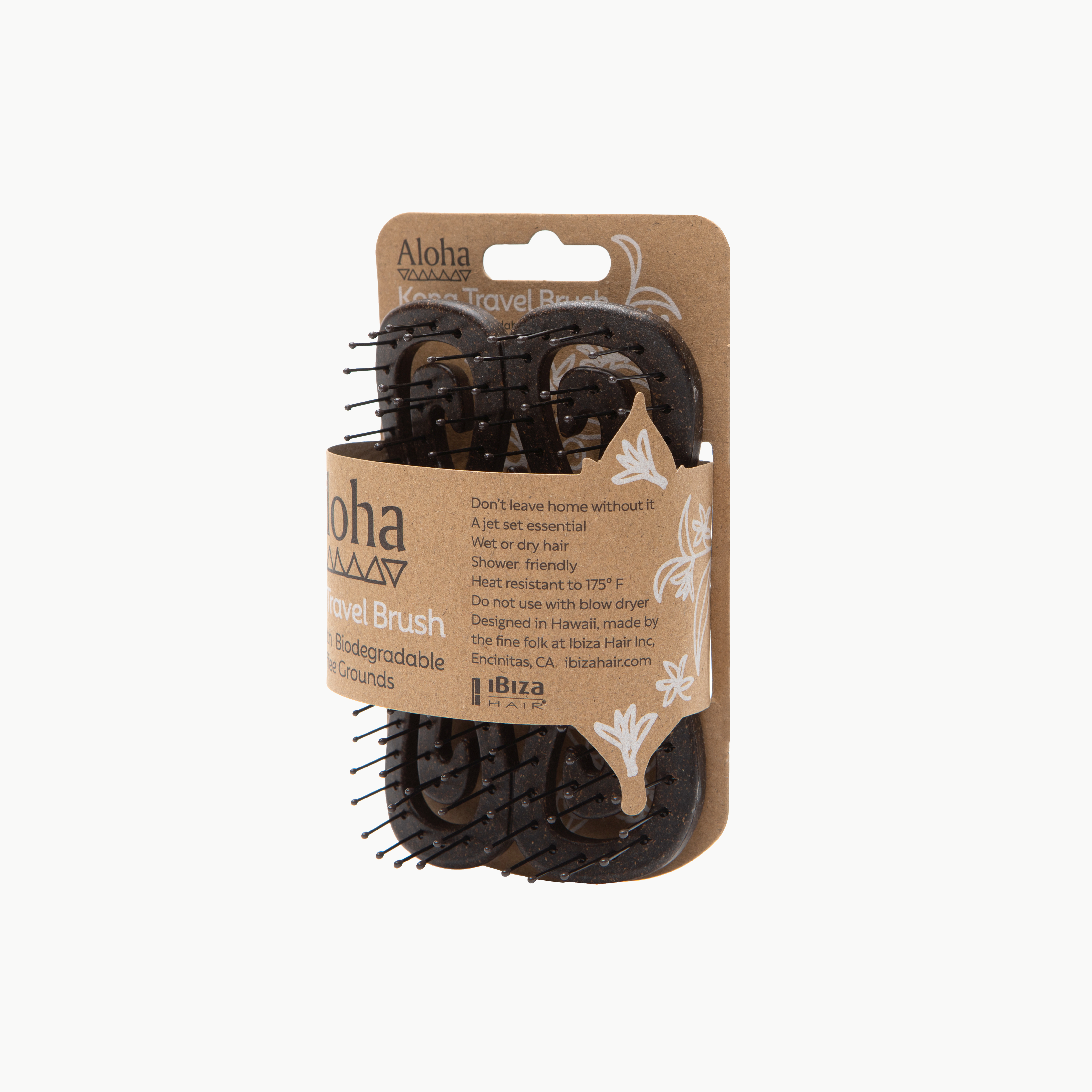 Ibiza Hair Aloha KT7 Kona brosse voyage douche café